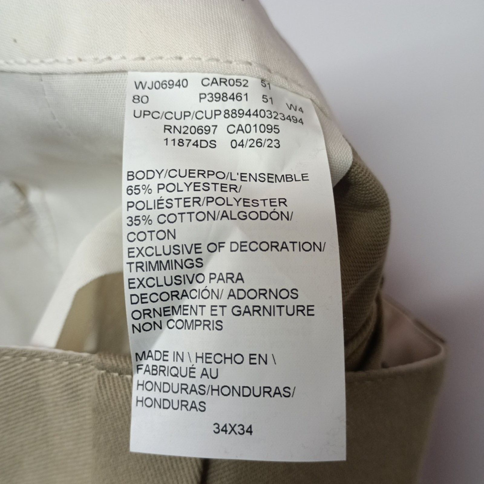 Dickies Dickies 874 Work Pants Men's 34x34 Khaki Flex Original Fit Size US 34 / EU 50 - 5 Thumbnail