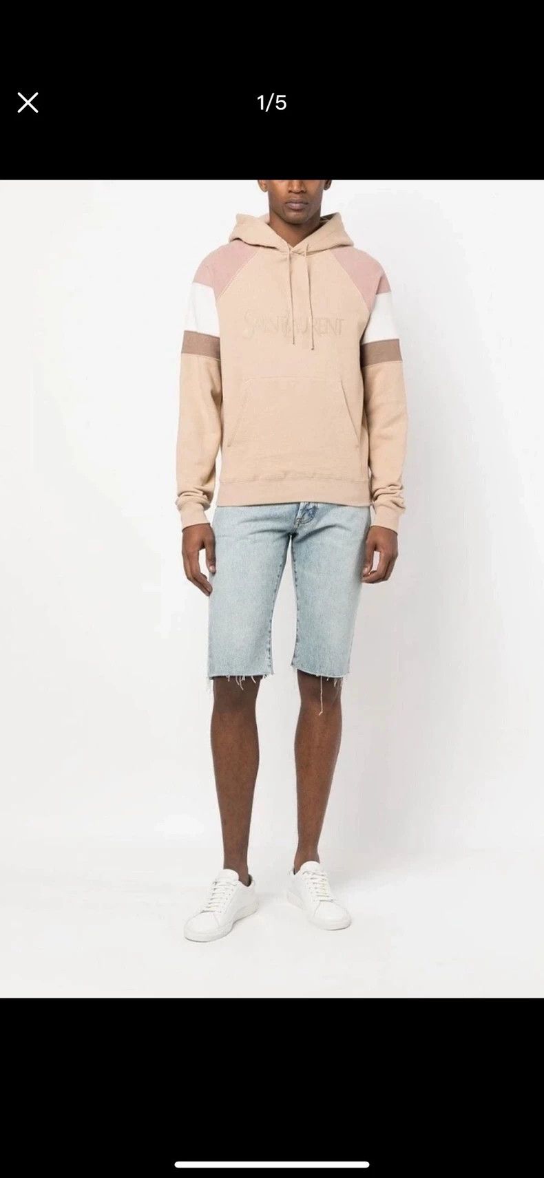 Saint Laurent Paris Saint Laurent Paris Embroidered color-block sweatshirt 2505 Size US L / EU 52-54 / 3 - 4 Thumbnail