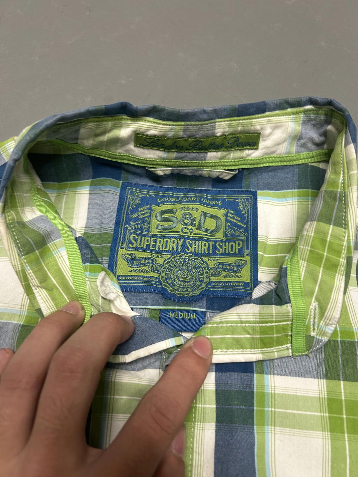 Superdry Superdry Green and Blue Check Shirt - Stylish Casual Wear Size US M / EU 48-50 / 2 - 4 Thumbnail