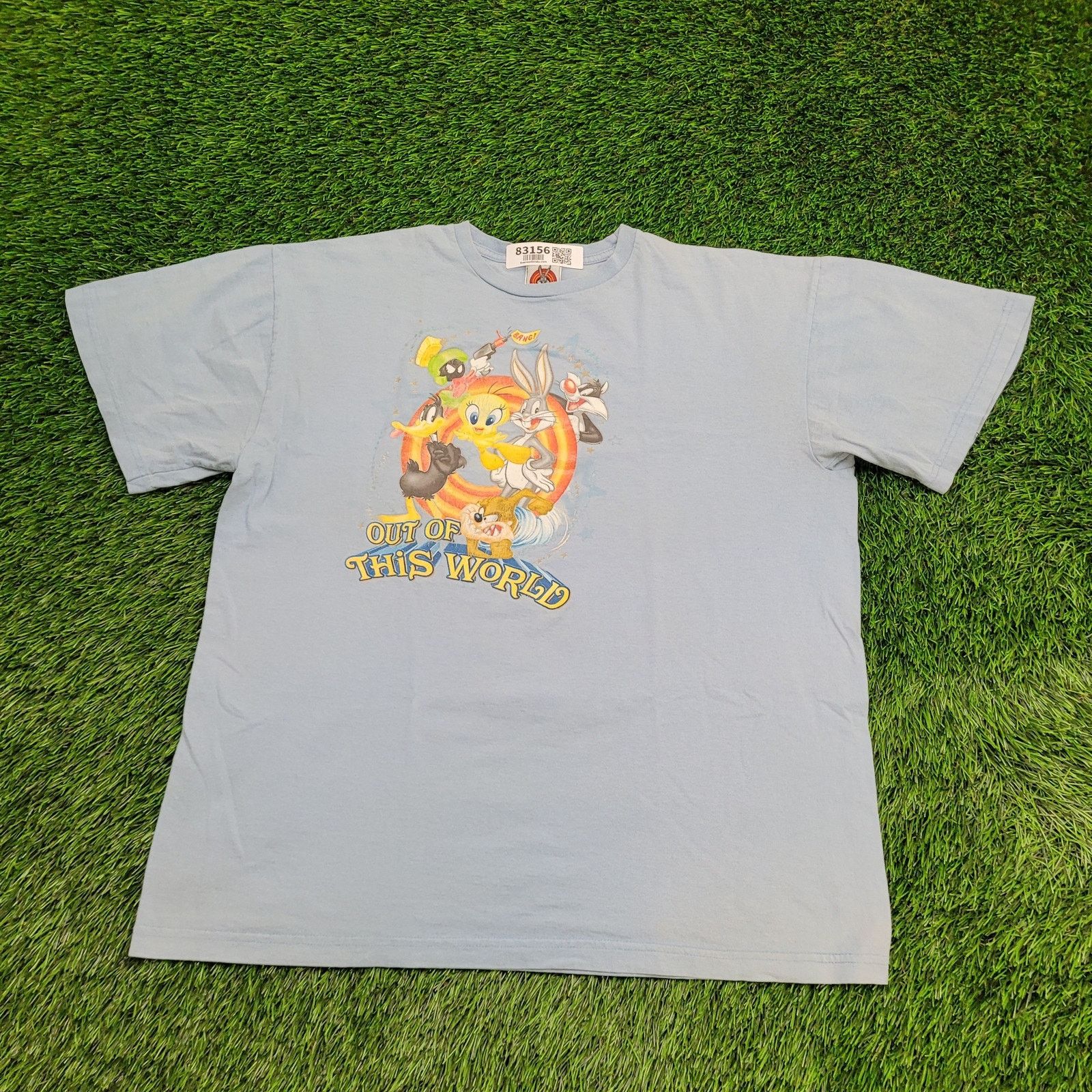 Warner Bros VTG Y2K Looney-Tunes Cartoon Shirt Womens XL Light Blue Size XL / US 12-14 / IT 48-50 - 1 Thumbnail