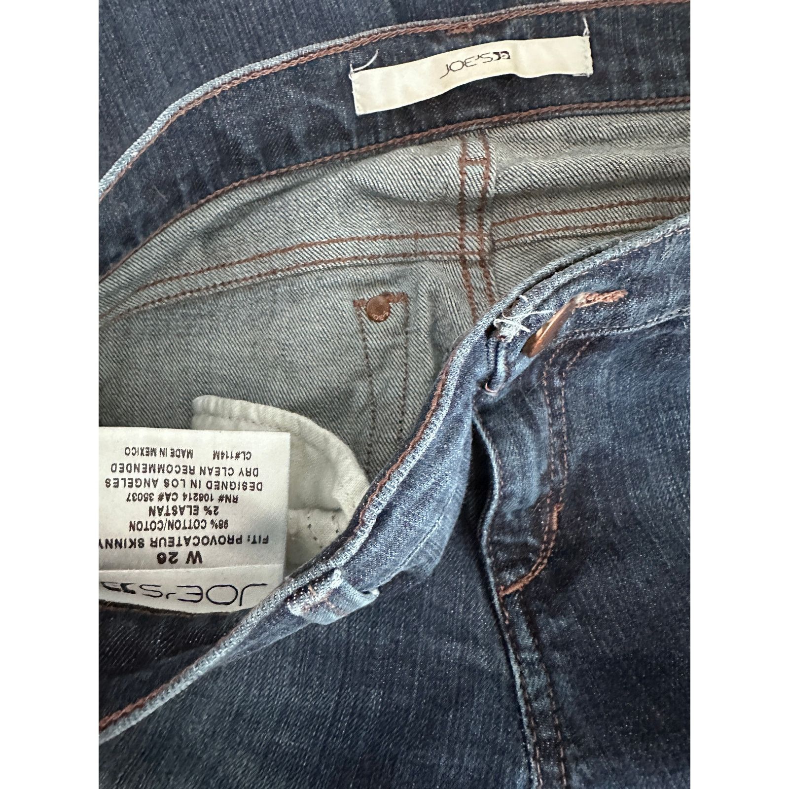 Joe's Joe's Jeans Provocateur Skinny Denim Dark Blue Wash Jeans 26 Size 27" / US 4 / IT 40 - 6 Thumbnail
