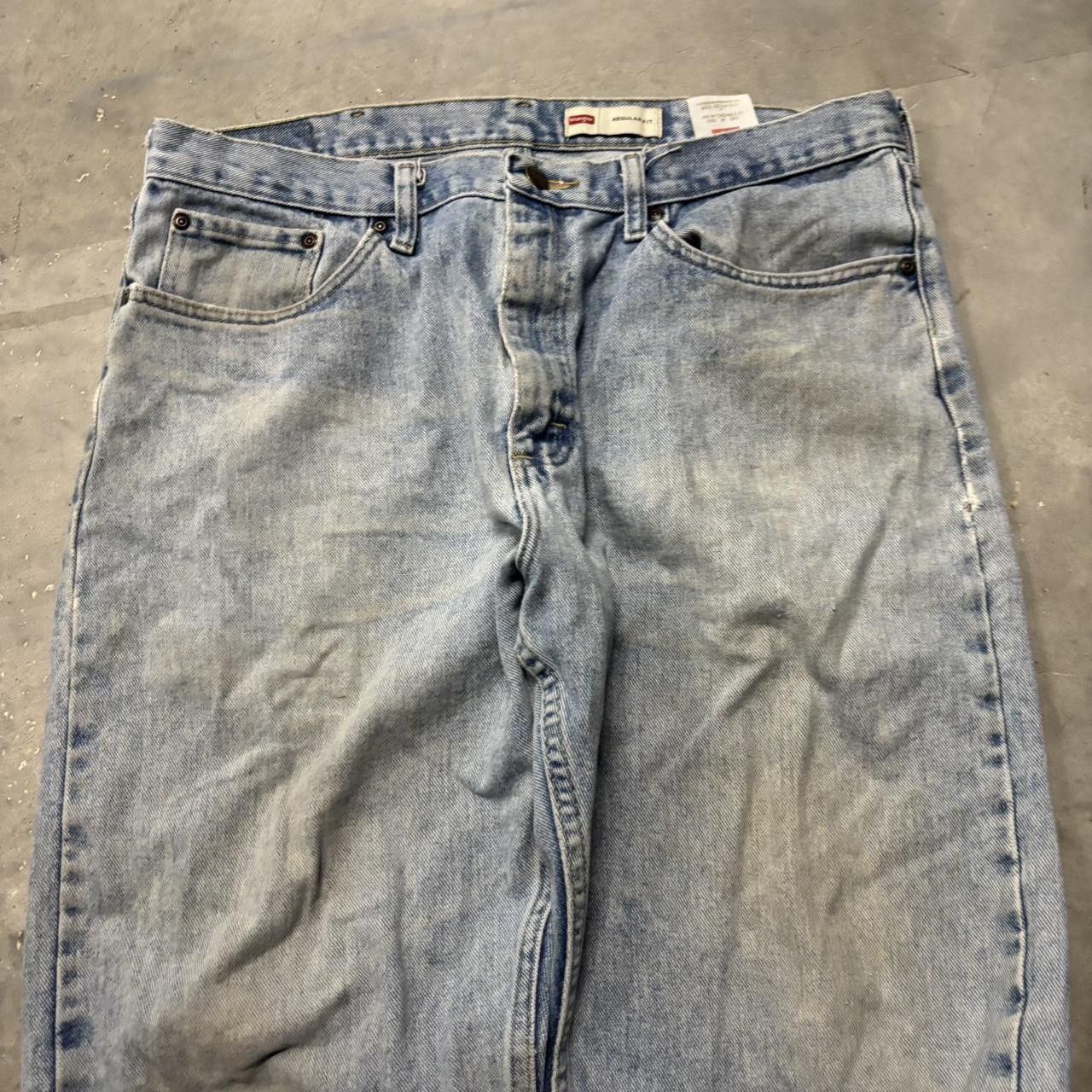 Japanese Brand × Vintage Crazy Vintage Y2K/2000s Light Wash Distressed Denim Jeans! Size US 34 / EU 50 - 5 Thumbnail