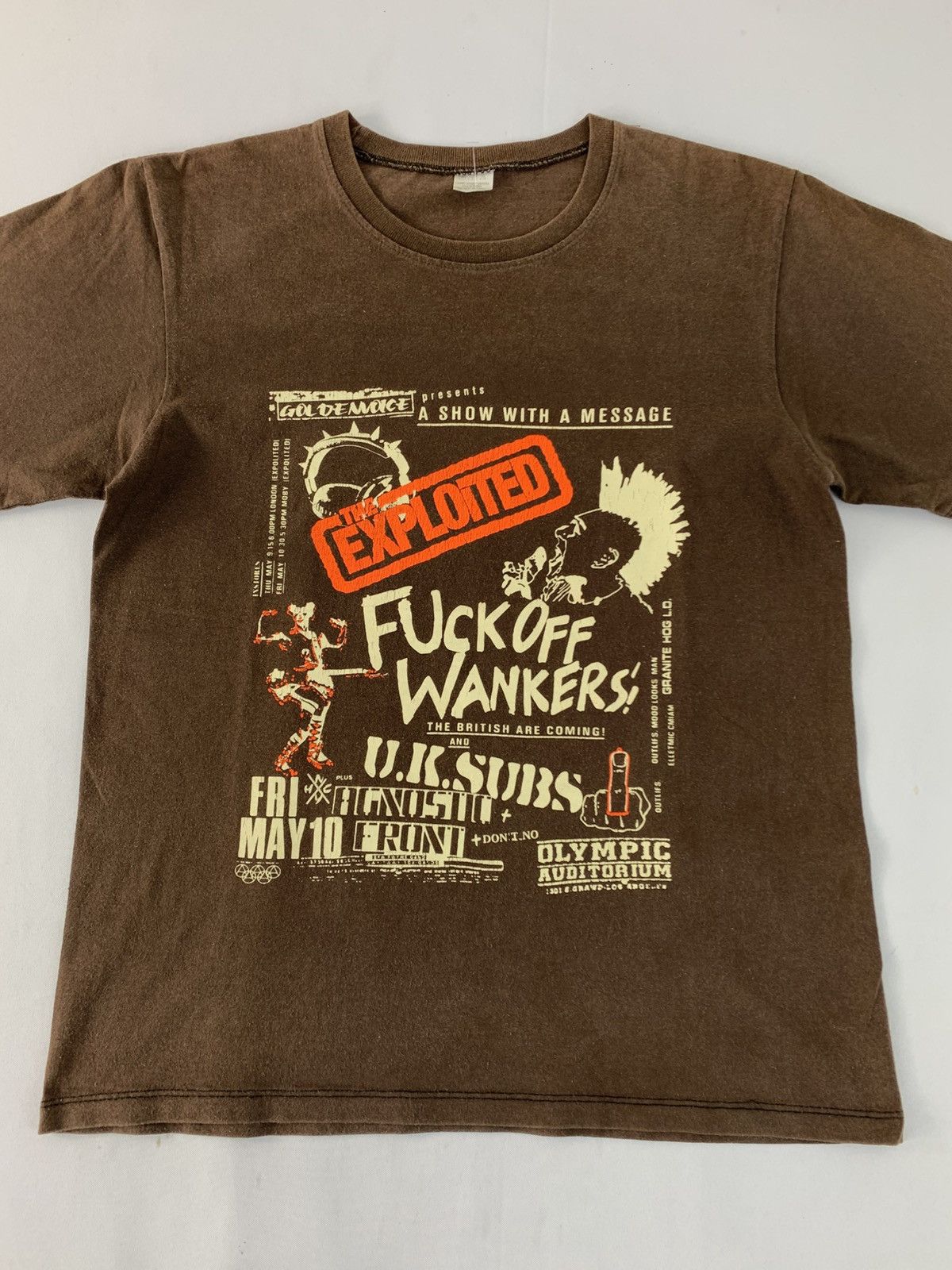 Vintage Exploited Scott Rock UK Sub Fuckoff Wankers Big Logo Tee Size US S / EU 44-46 / 1 - 3 Thumbnail