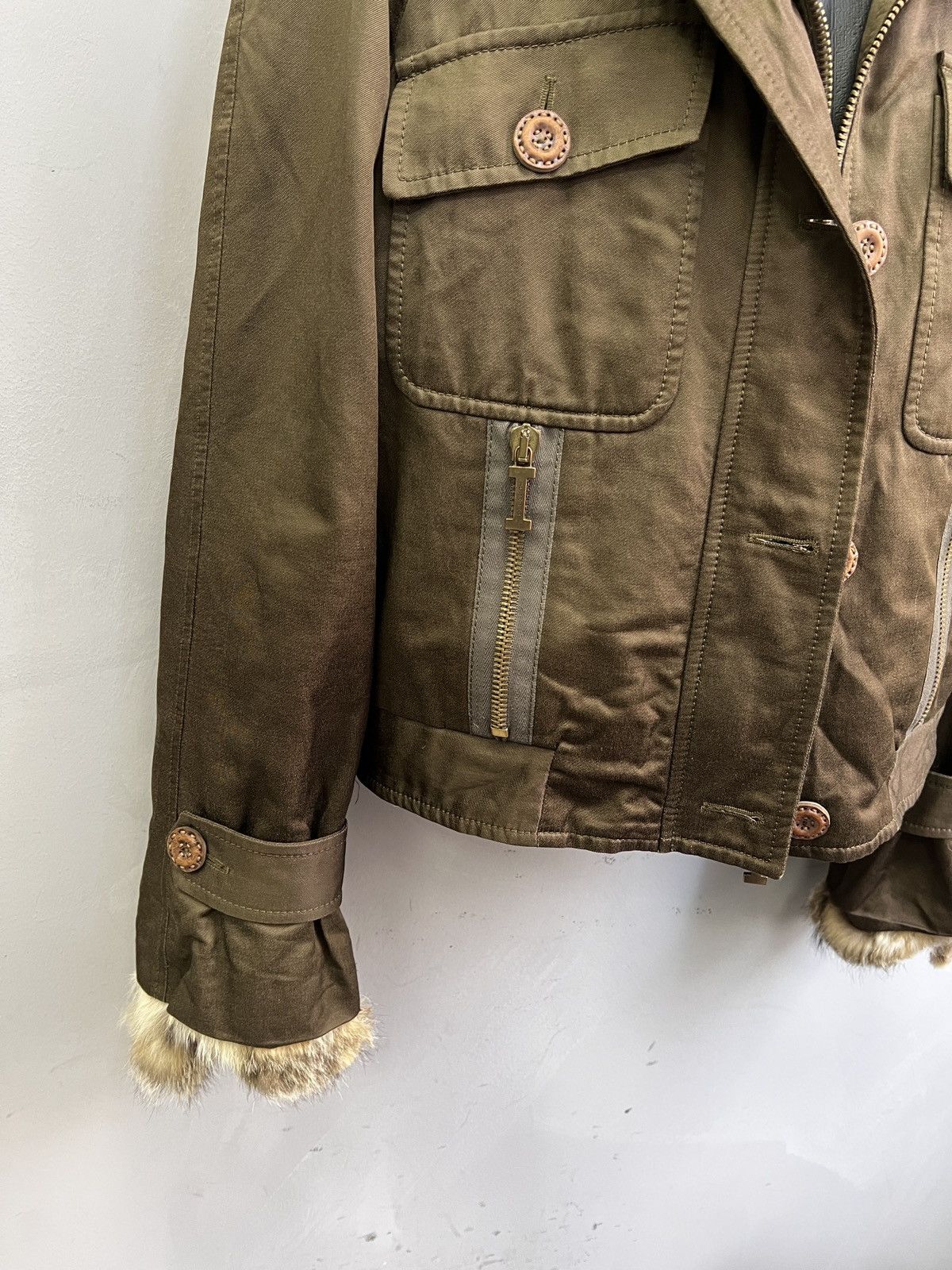 Iceberg Iceberg brown cropped fur hood jacket hysteric glamour y2k Size US M / EU 48-50 / 2 - 14 Thumbnail