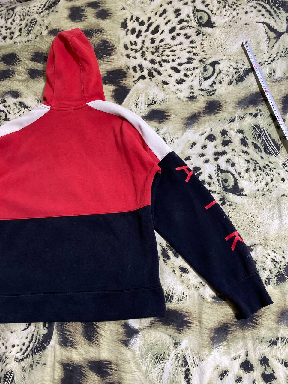 Nike × Vintage Crazy Vintage Y2K/2000s Red Nike Streetwear Hoodie! Size US M / EU 48-50 / 2 - 14 Thumbnail