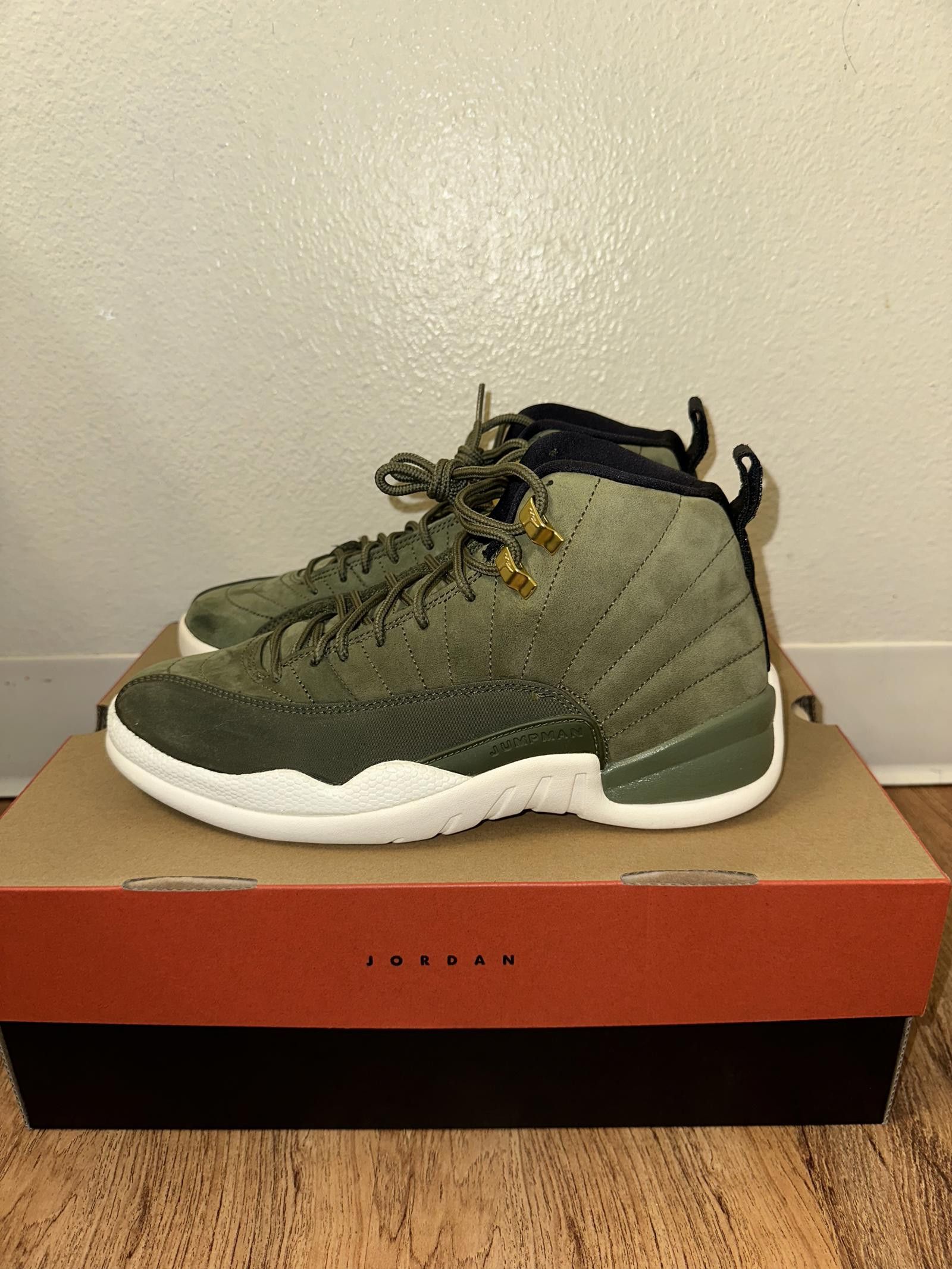 Retro Cp3 Air Jordan 12 Olive Green Sneakers Olive Green Green