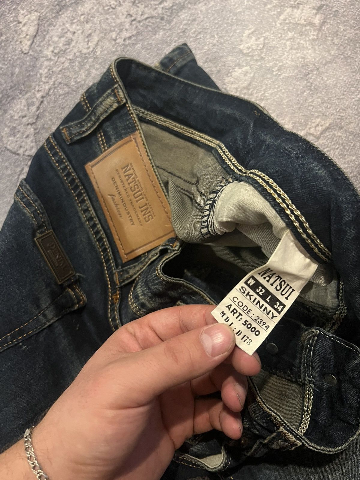 Vintage Vintage Retro Skinny Drip Jeans / Darkwear Y2K Style Archive Size US 31 - 7 Thumbnail