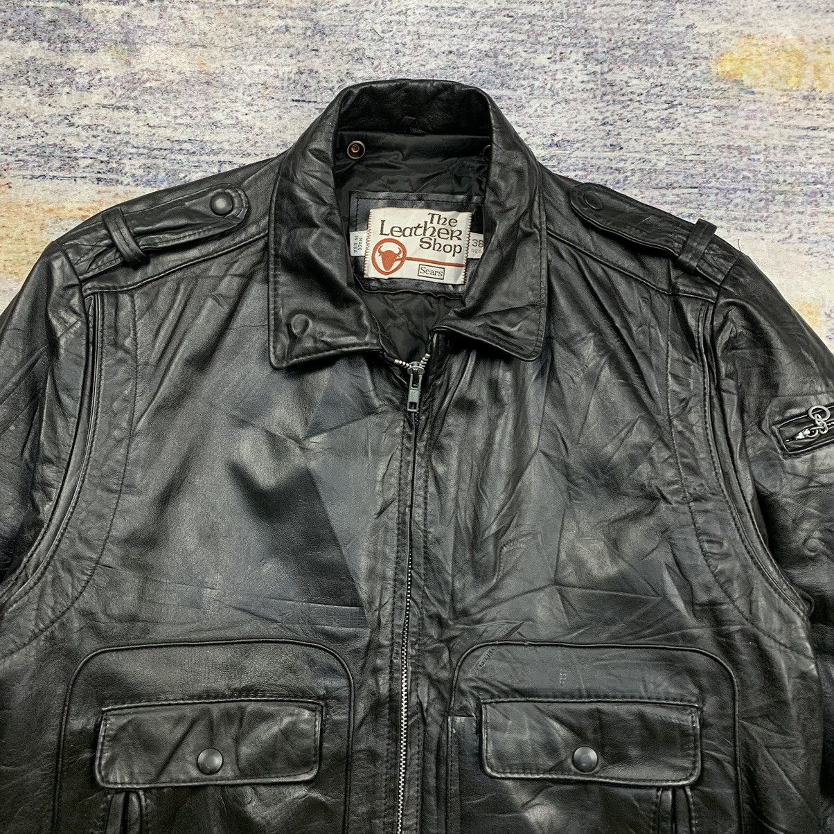 Sears Vintage the leather shop sears bomber leather jacket Size US M / EU 48-50 / 2 - 2 Thumbnail