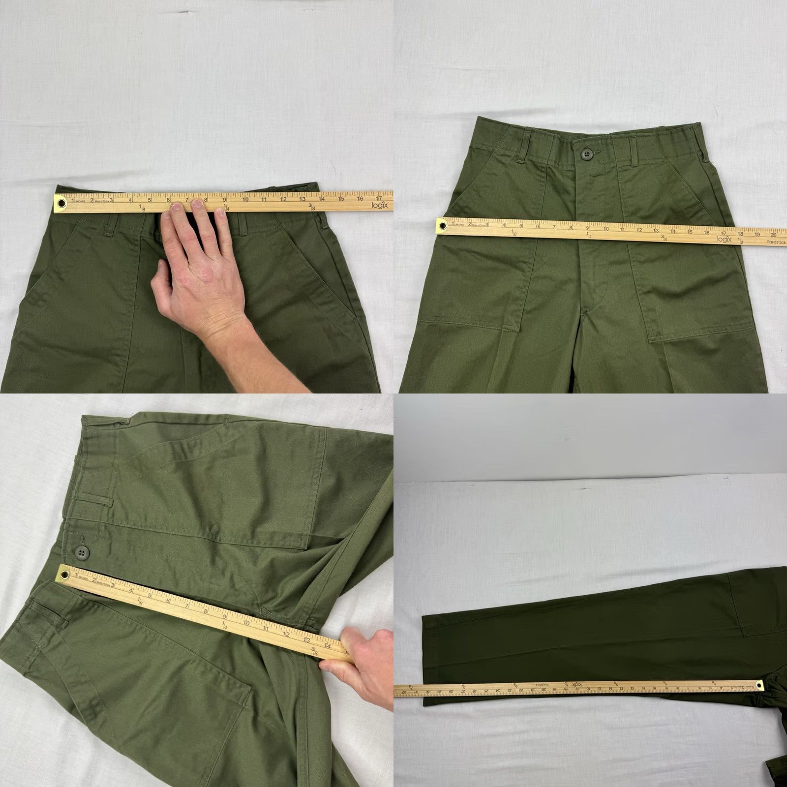 Vintage VINTAGE Army Pants 30x31 Adult Regular 70s USA Green Cotton Polyester Workwear Casual Pants Mens Size US 30 / EU 46 - 8 Thumbnail