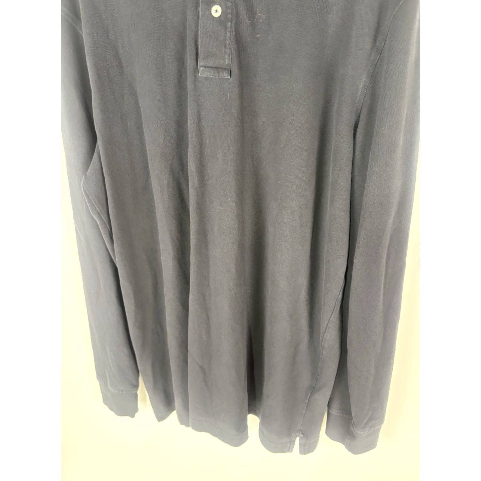 Lands' End VINTAGE Lands End Men's Polo Shirt XL Black Long Sleeve Casual Preppy Cotton Spandex Size US XL / EU 56 / 4 - 3 Thumbnail