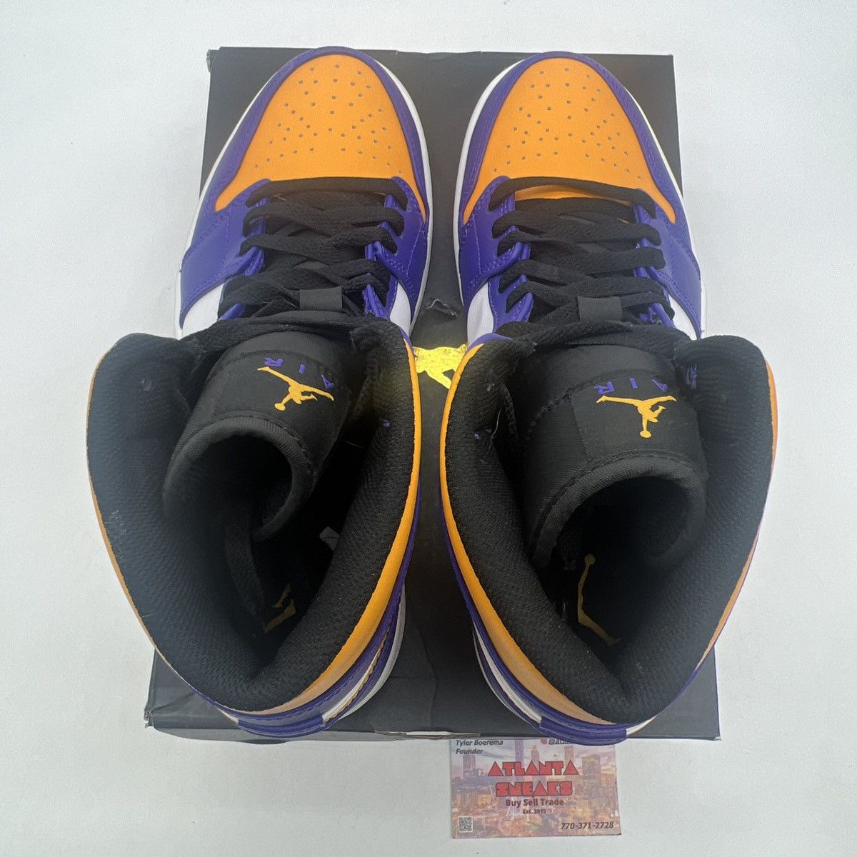 Nike Air Jordan 1 mid lakers Size US 9 / EU 42 - 7 Thumbnail