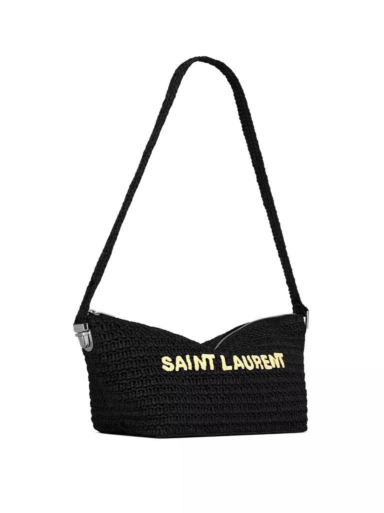 Saint Laurent Paris o1bcso1str1225 Size: OS/Le Rafia Crossbody Bag in Black Size ONE SIZE - 2 Thumbnail
