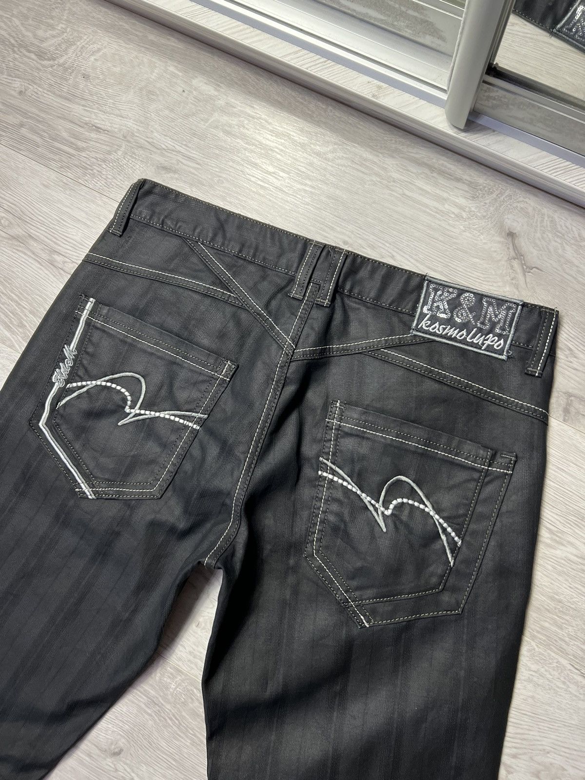 Japanese Brand × Vintage Vintage Y2K Style K&M Kosmo Lupo Japanese Denim Shorts Jean Size US 34 / EU 50 - 2 Thumbnail