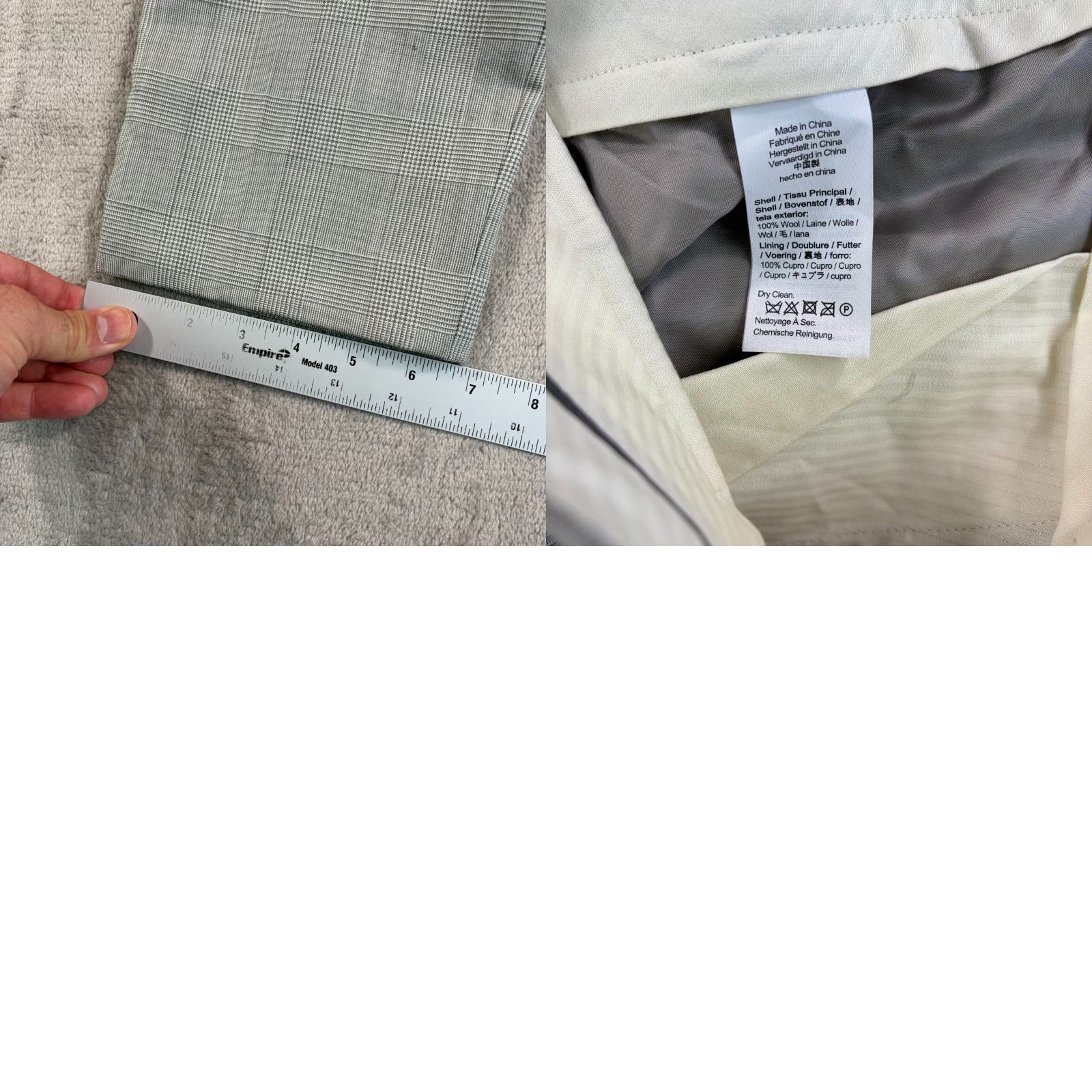 J.Crew J.CREW Kenmare Relaxed-fit Pants Marzotto Wool Grey Men 35x28 NWT Grey Check Dress Pants, Business, Office, Career, Preppy Mens Size US 35 - 9 Thumbnail
