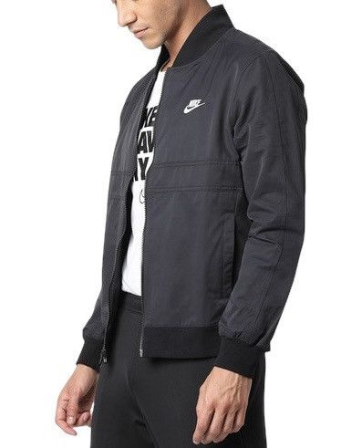 image of Nike Woven Bomber Jacket in Dark Grey, Men's (Size Medium)