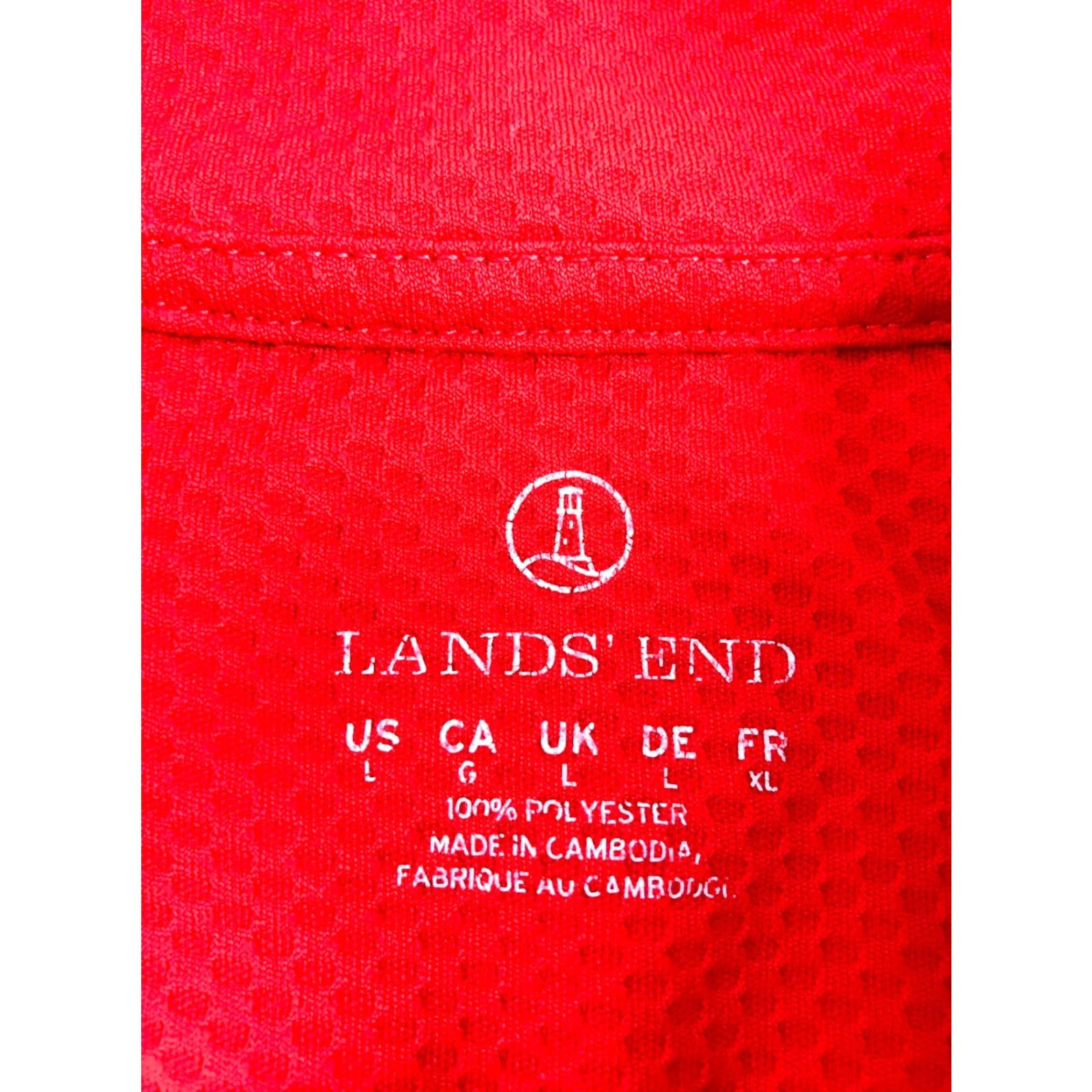Lands' End Lands' End Shirt Women's Large Red 1/4 Zip Pullover Activewear Long Sleeve Casual Modern Womens Size L / US 10 / IT 46 - 5 Thumbnail