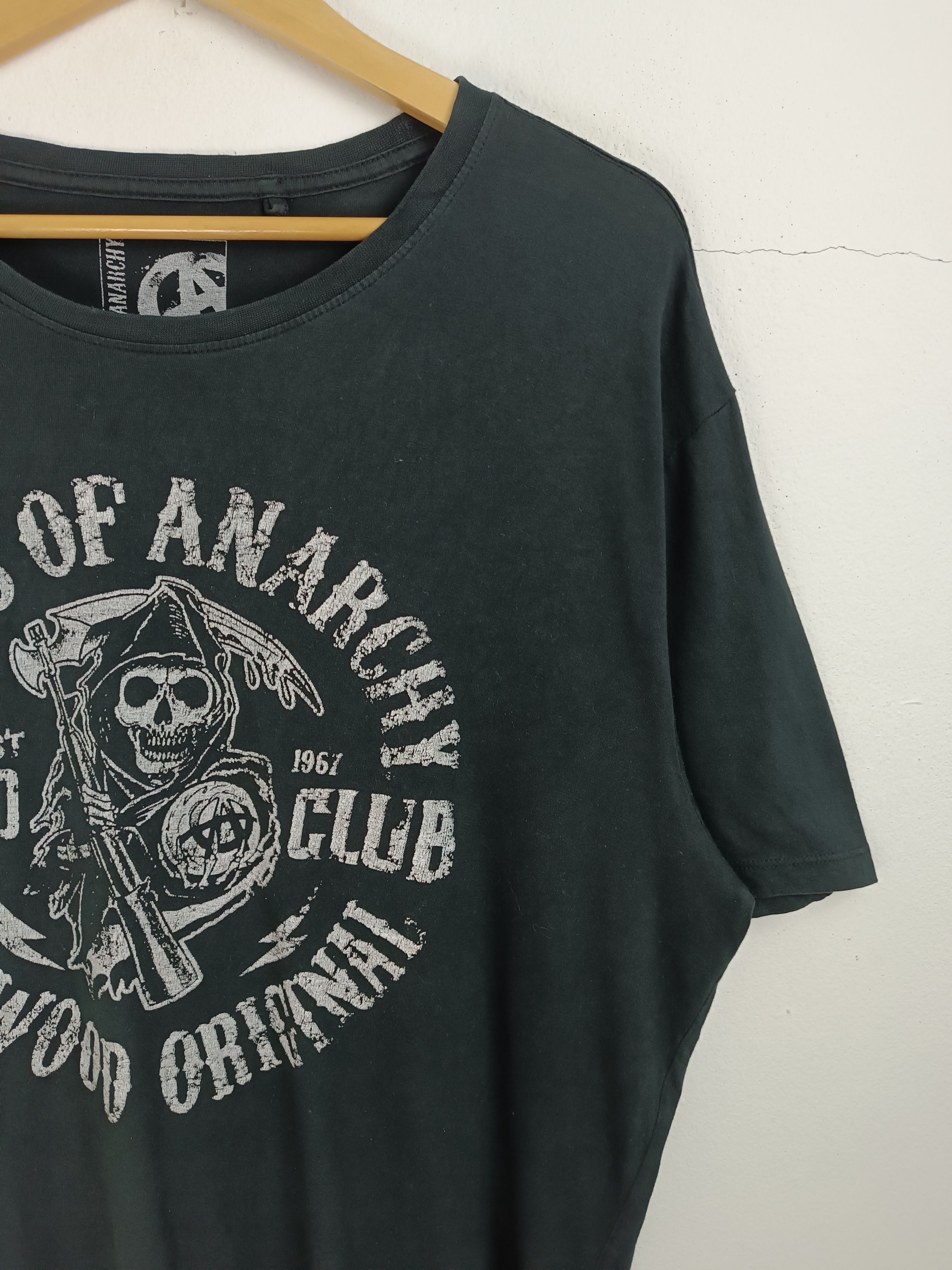 Vintage VINTAGE SONS OF ANARCHY MOTO CLUB BIKERS HARLEY SKULL TEE Size US XL / EU 56 / 4 - 6 Thumbnail