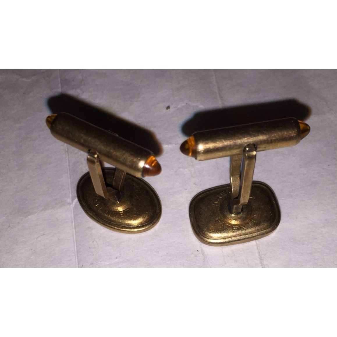 Other Vintage Men's Gold Tone/Bronze Oval Shaped Cuff Links Size ONE SIZE - 4 Thumbnail