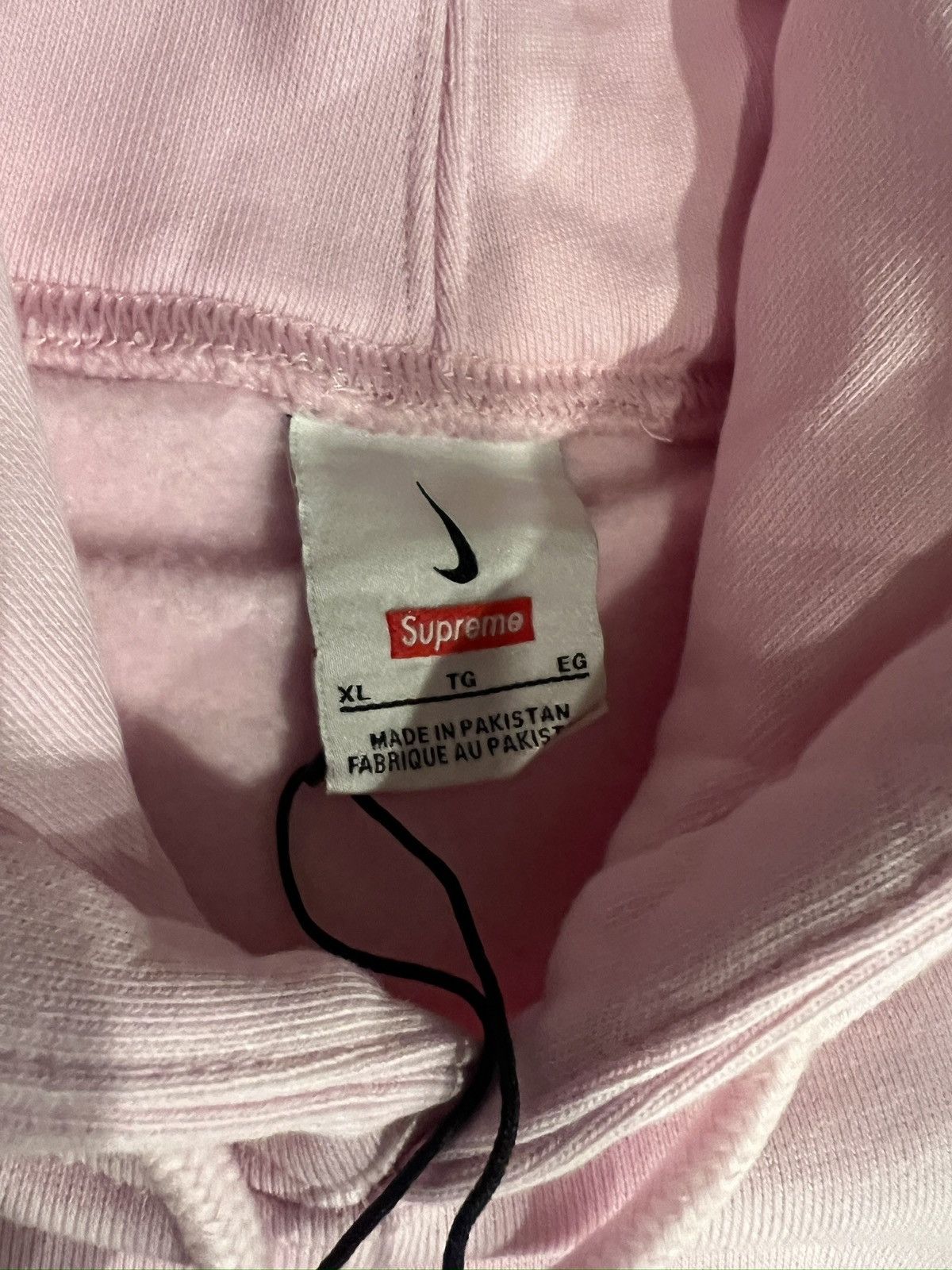 Nike × Supreme Supreme Nike Hooded Sweatshirt Light Pink Size US XL / EU 56 / 4 - 10 Thumbnail