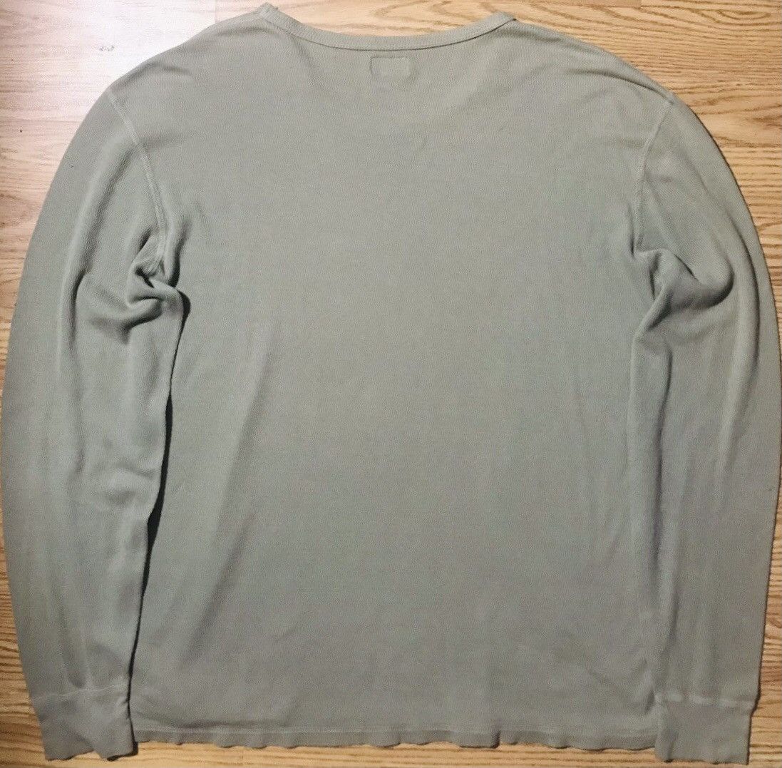Civilianaire Civilianaire Knitwear Mens M Thermal Shirt Waffle Knit Green Size US M / EU 48-50 / 2 - 2 Thumbnail
