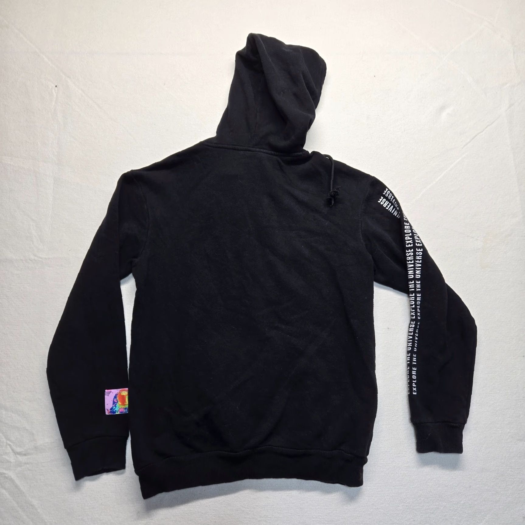 NASA Hyper Space Hoodie Men's S Black Cotton Blend Pullover with Pockets NASA Space Theme Logo Sweater Vintage No Size US S / EU 44-46 / 1 - 7 Thumbnail
