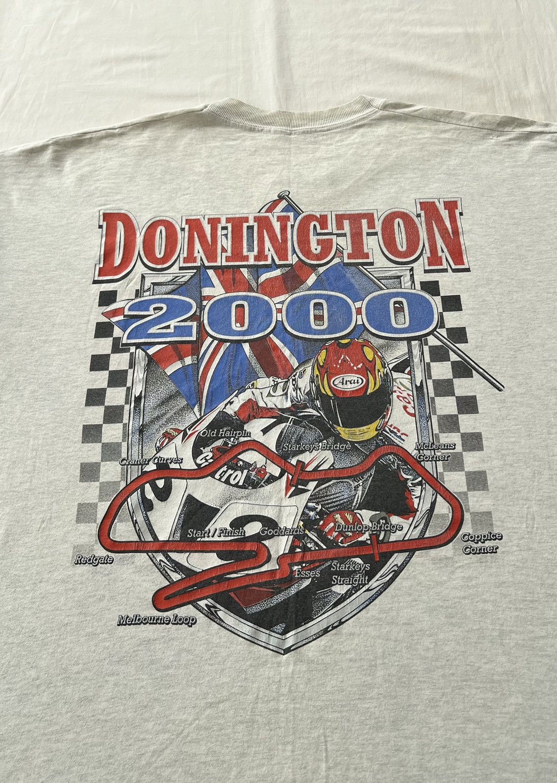Vintage Vintage 2000 Donington British Grand Prix Moto Racing Honda Size US XL / EU 56 / 4 - 11 Thumbnail