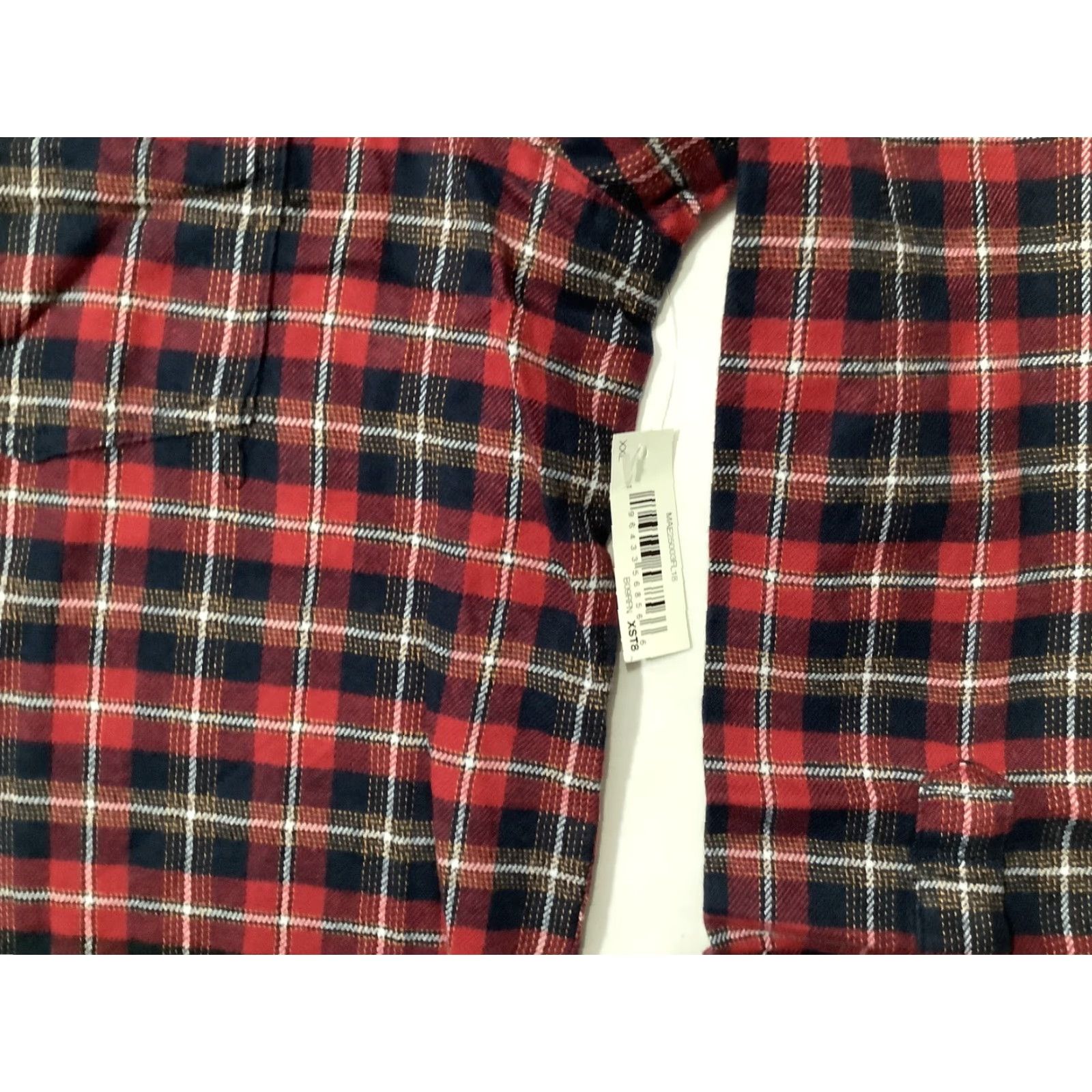 Essentials Amazon Essentials Shirt Mens 2XL Slim Red Plaid Flannel Long Sleeve Button Up Size US XXL / EU 58 / 5 - 5 Thumbnail