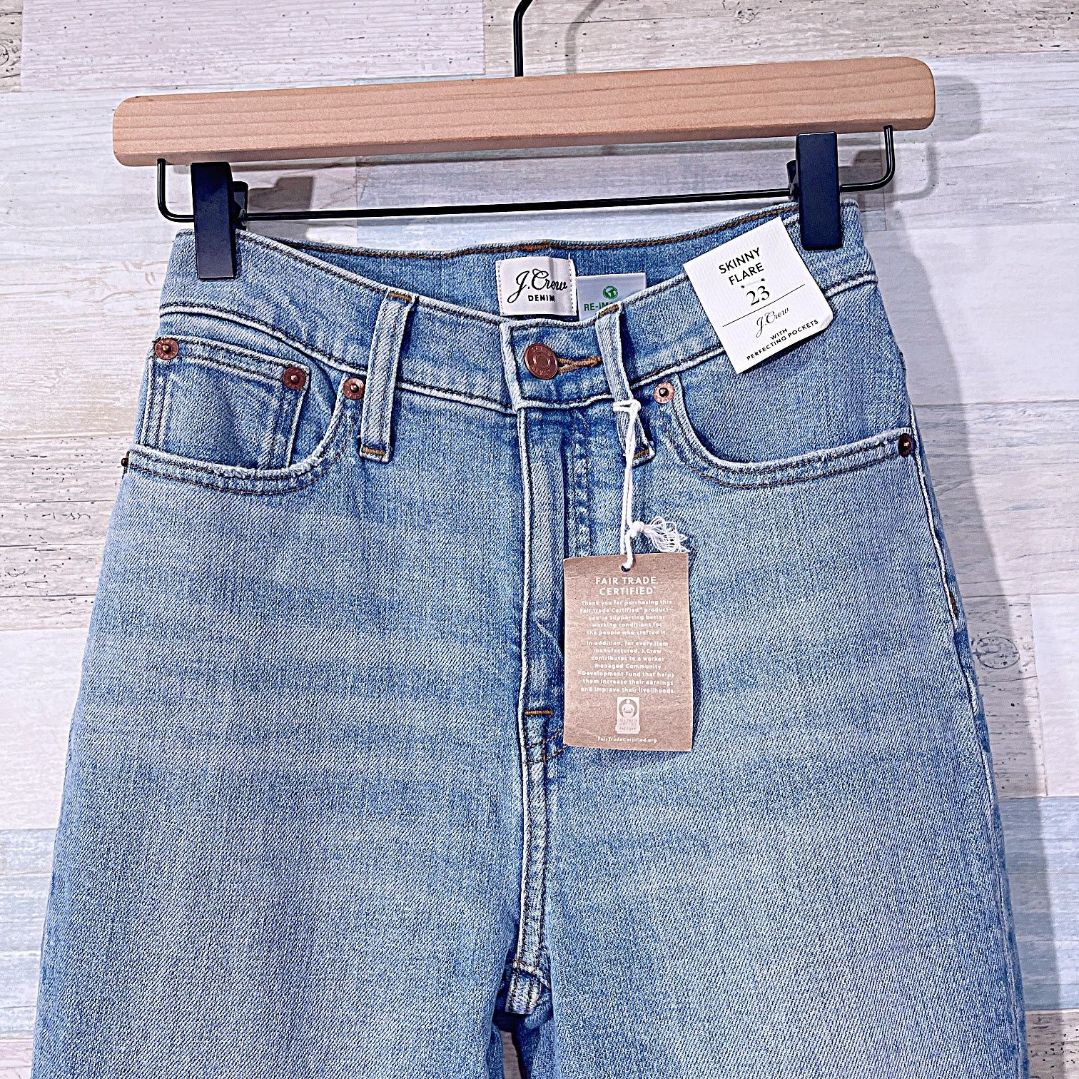 J.Crew J CREW Skinny High Rise Flare Jeans Womens 23 Size 23" - 3 Thumbnail