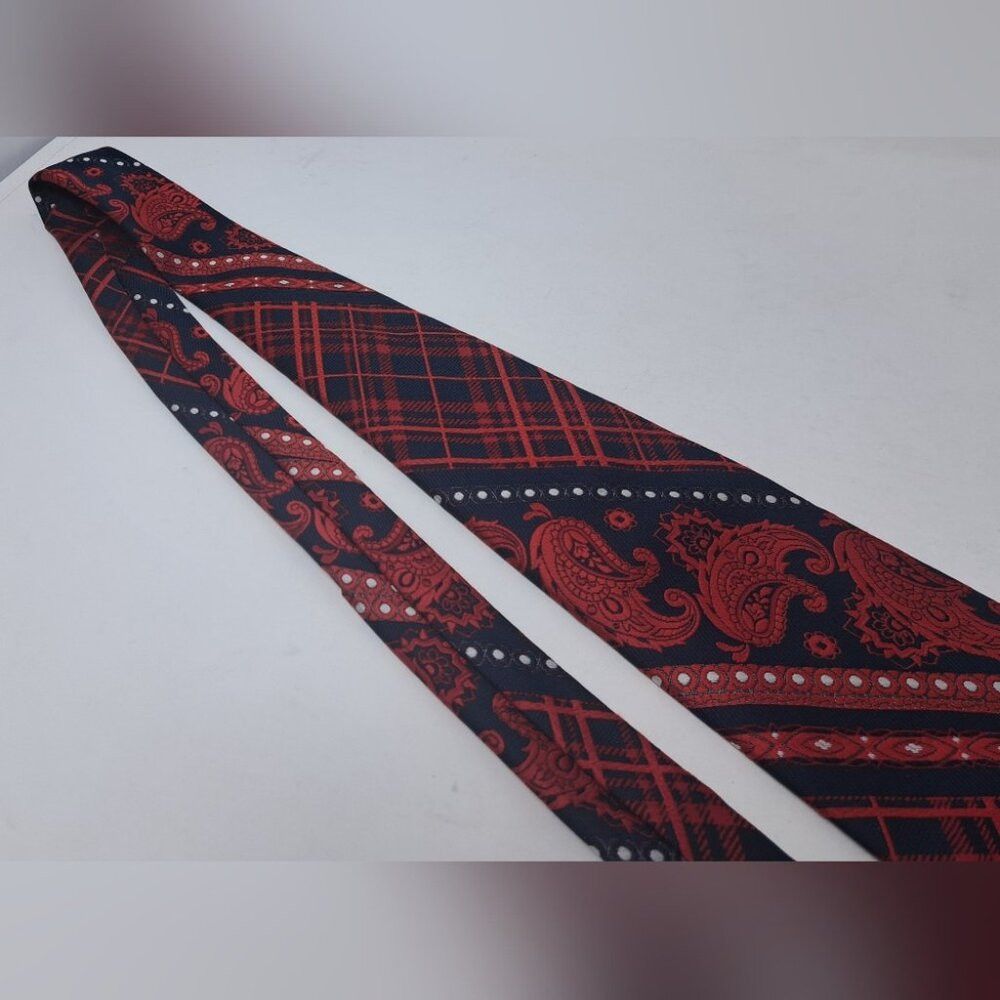 Yves Saint Laurent Yves Saint Laurent Vintage Neck Tie Tartain Plaid Paisley S Size ONE SIZE - 9 Thumbnail