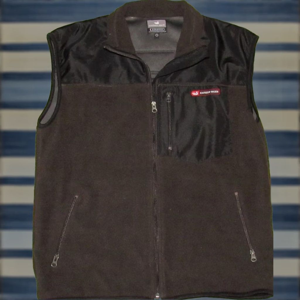 Vintage SOUTHERN MARSH Green Black Full Zip Fieldtec Fleece Vest Medium Size US M / EU 48-50 / 2 - 1 Thumbnail