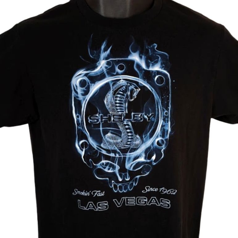 Vintage Wicked Quick Shelby Cobra T Shirt Mens Size Medium Black Las Vegas Smokin Fast Car Graphic Tee Ford Mens Size US M / EU 48-50 / 2 - 2 Thumbnail