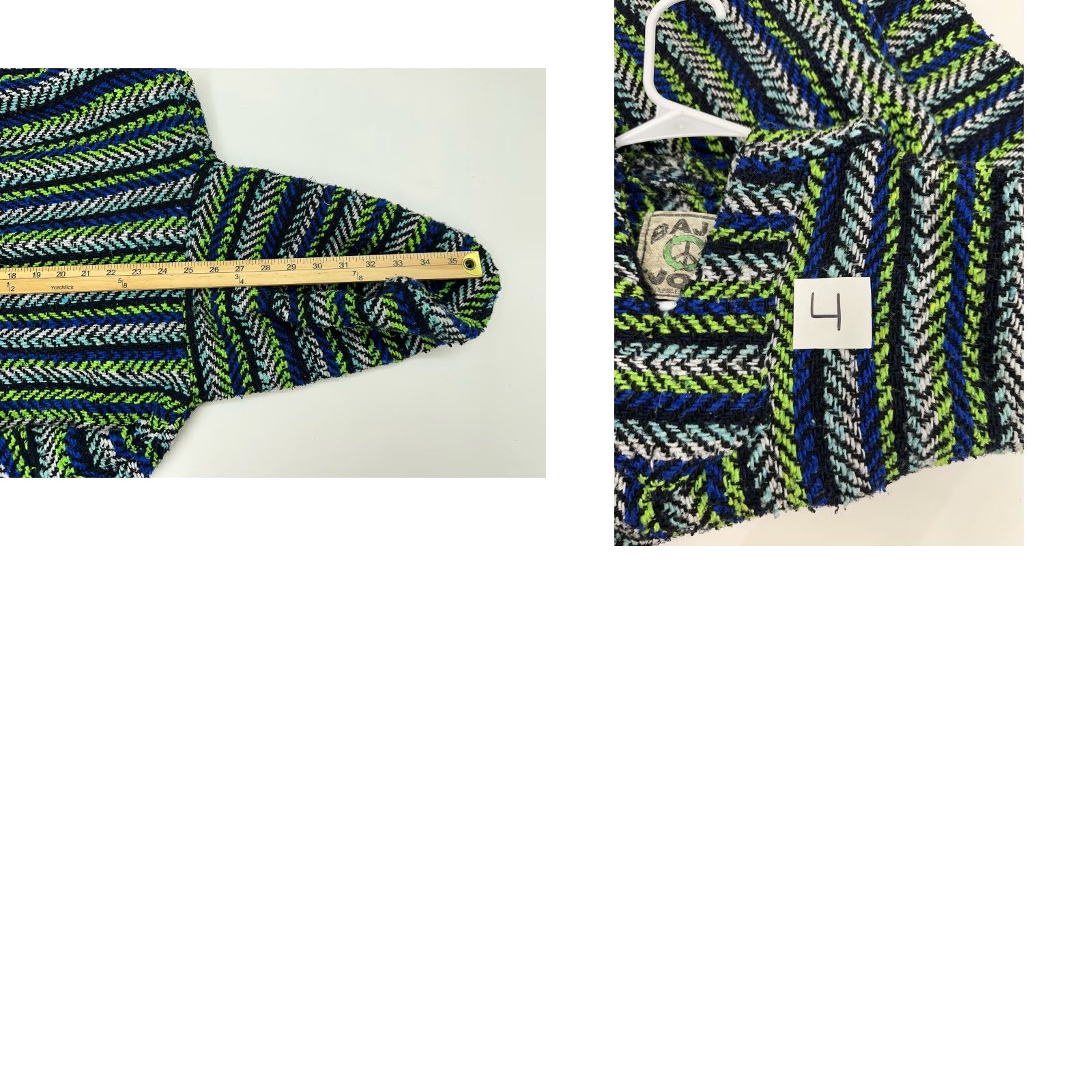 Vintage VINTAGE Baja Joe Sweatshirt Shirt Men Regular Small Green Blue Hooded Pockets Knit Pullover Mexican 90s Sports Size US S / EU 44-46 / 1 - 9 Thumbnail