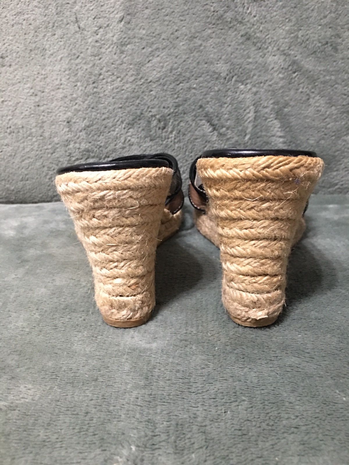 Burberry Burberry Leather Nova Check Espadrille Wedge Sandals EU38 Size US 8 / IT 38 - 5 Thumbnail