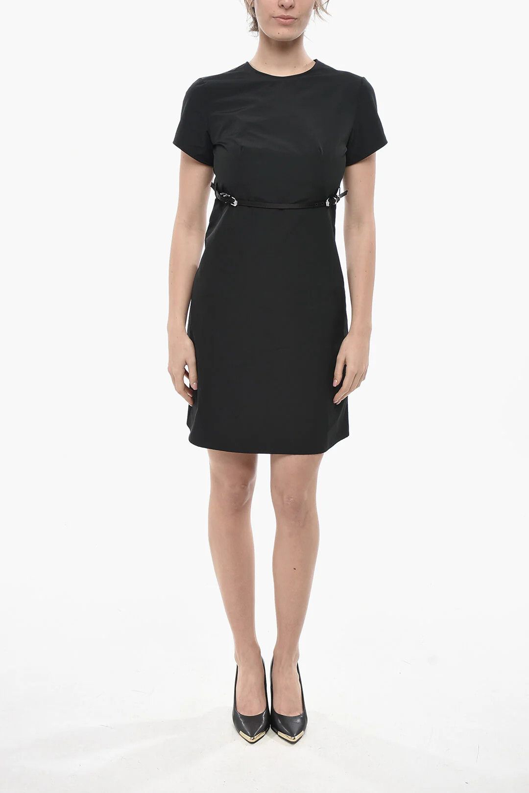 Givenchy og1mm0326 Cotton-Blend Sheath Dress in Black Size S / US 4 / IT 40 - 1 Thumbnail