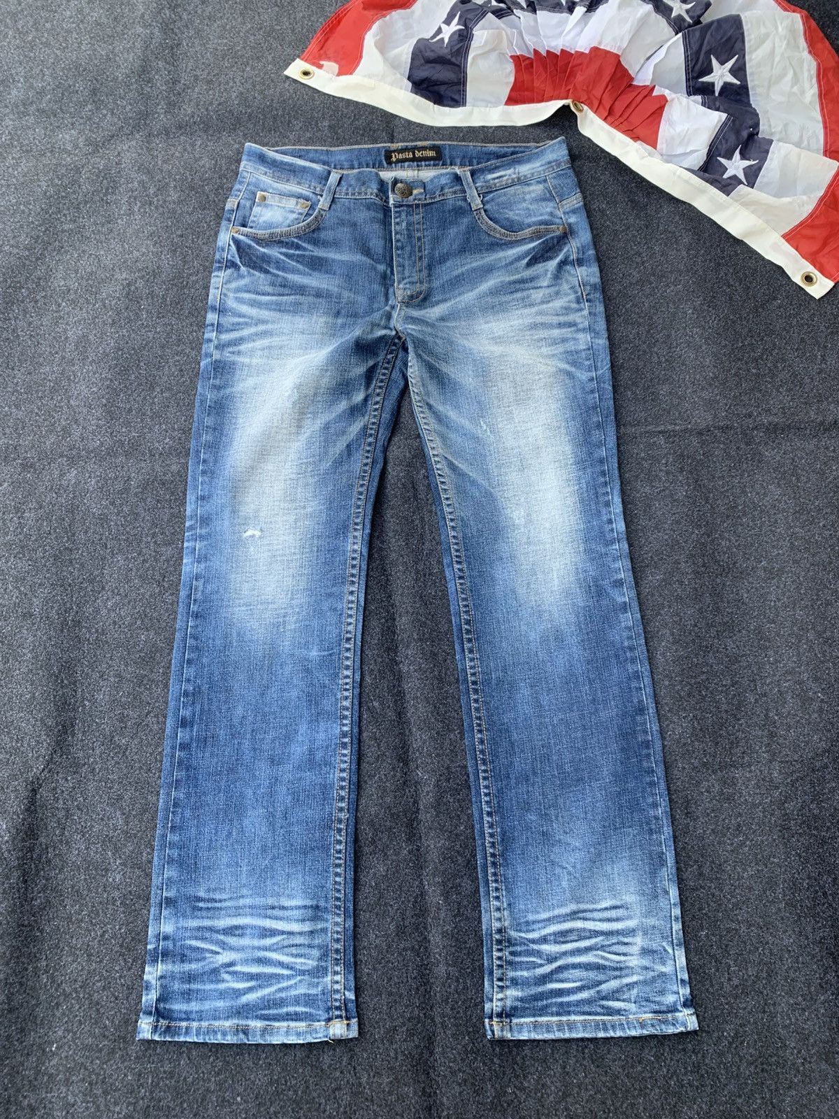 Beauty Beast Pasta Denim big cross like chrome hearts style Size US 35 - 2 Thumbnail