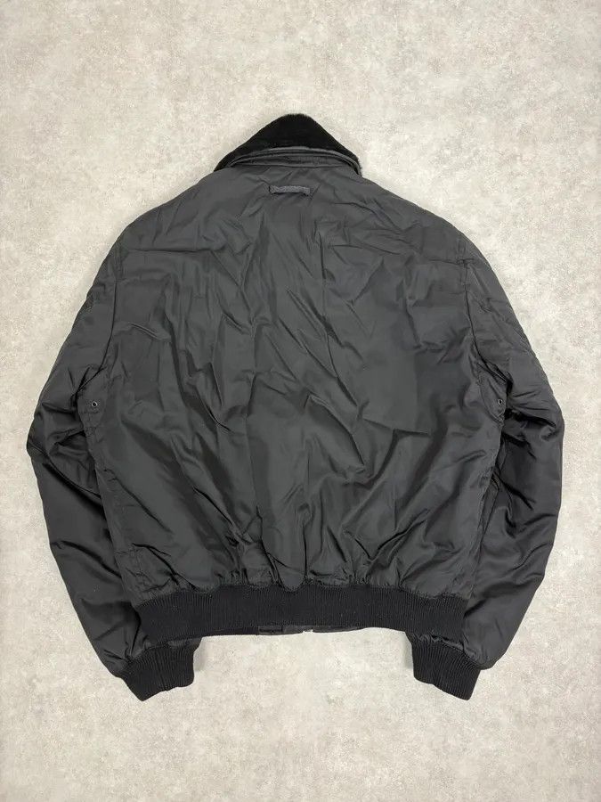 Prada 2000s Prada Black Classy Detachable Collar Nylon Bomber Jacket Size US M / EU 48-50 / 2 - 5 Thumbnail