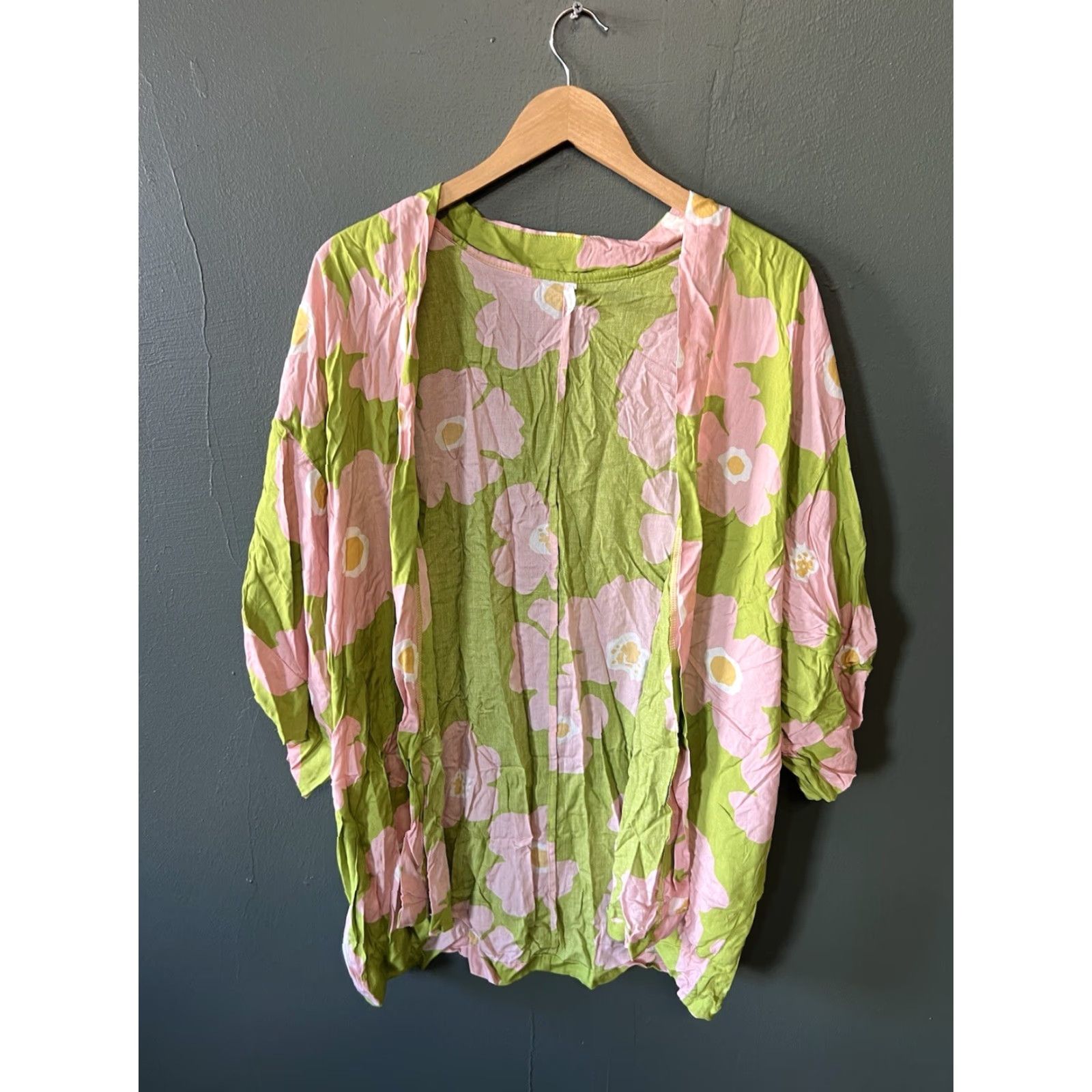 Vintage Bossa Nossa Floral Bathing Suit Cover Up Women S/M Pink Size S / US 4 / IT 40 - 2 Thumbnail