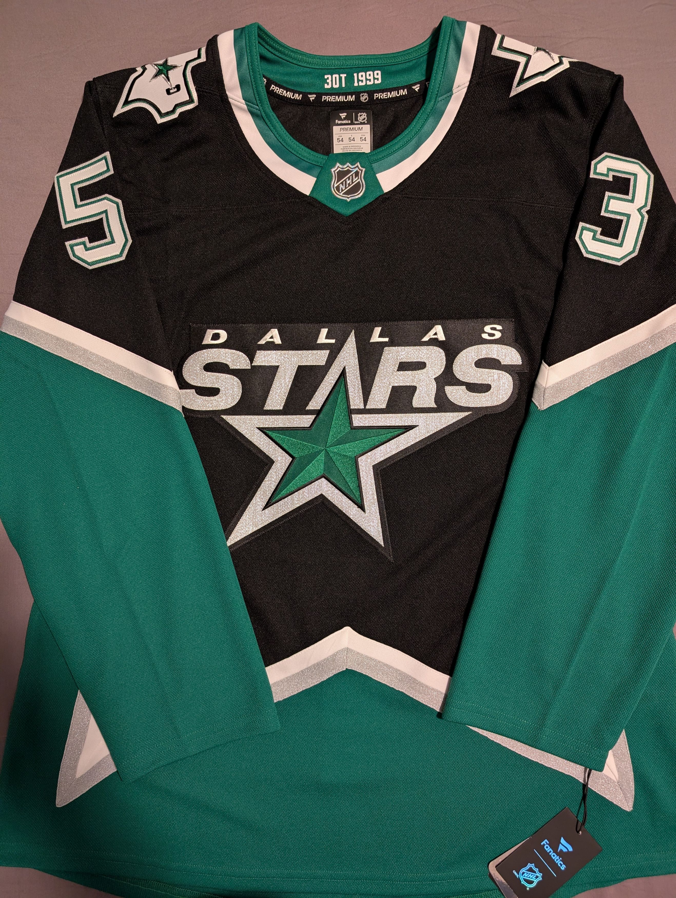 NHL Wyatt Johnston Dallas Stars 3rd jersey Fanatics Premium sz54 Size US XL / EU 56 / 4 - 8 Thumbnail
