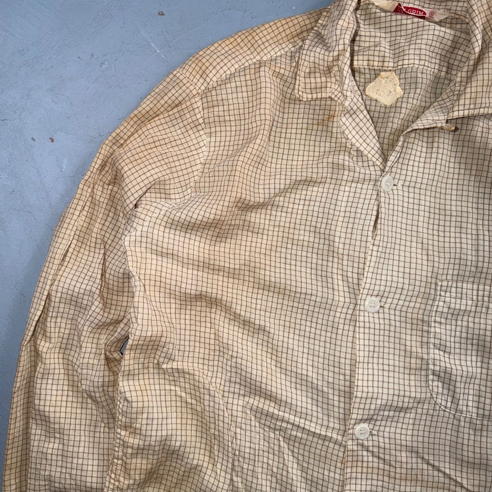 Vintage VTG Pilgrim 1950s Rockabilly Button Up Shirt Collared Collar Cotton White Size S Mens Regular Vintage Yes Bag? Size US S / EU 44-46 / 1 - 2 Thumbnail