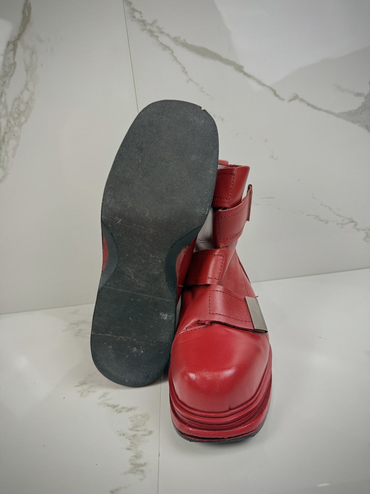 Dirk Bikkembergs Dirk Bikkembergs AW95/96 Quad Metal Strap Boots Size US 8 / EU 41 - 6 Thumbnail