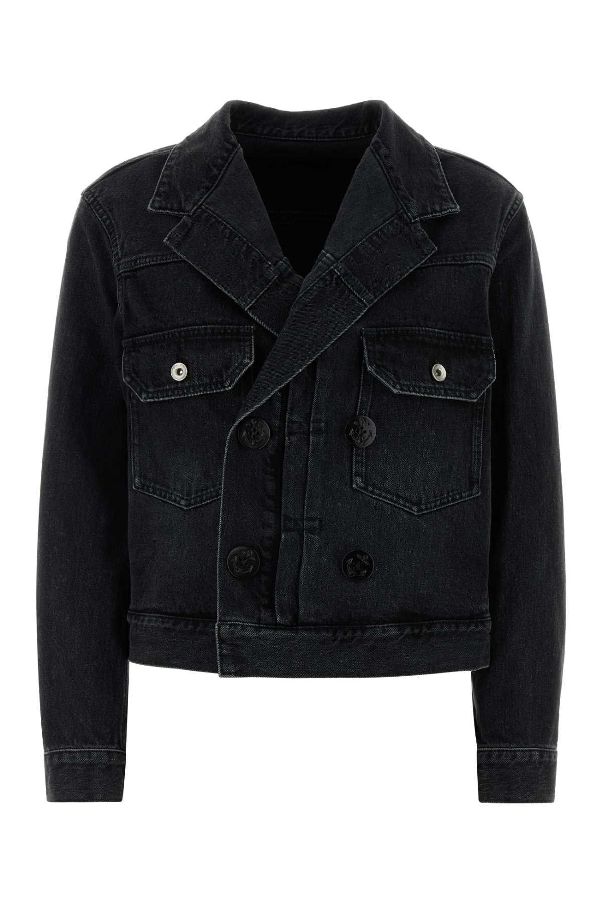 Sacai Black Denim Jacket Size S / US 4 / IT 40 - 1 Thumbnail