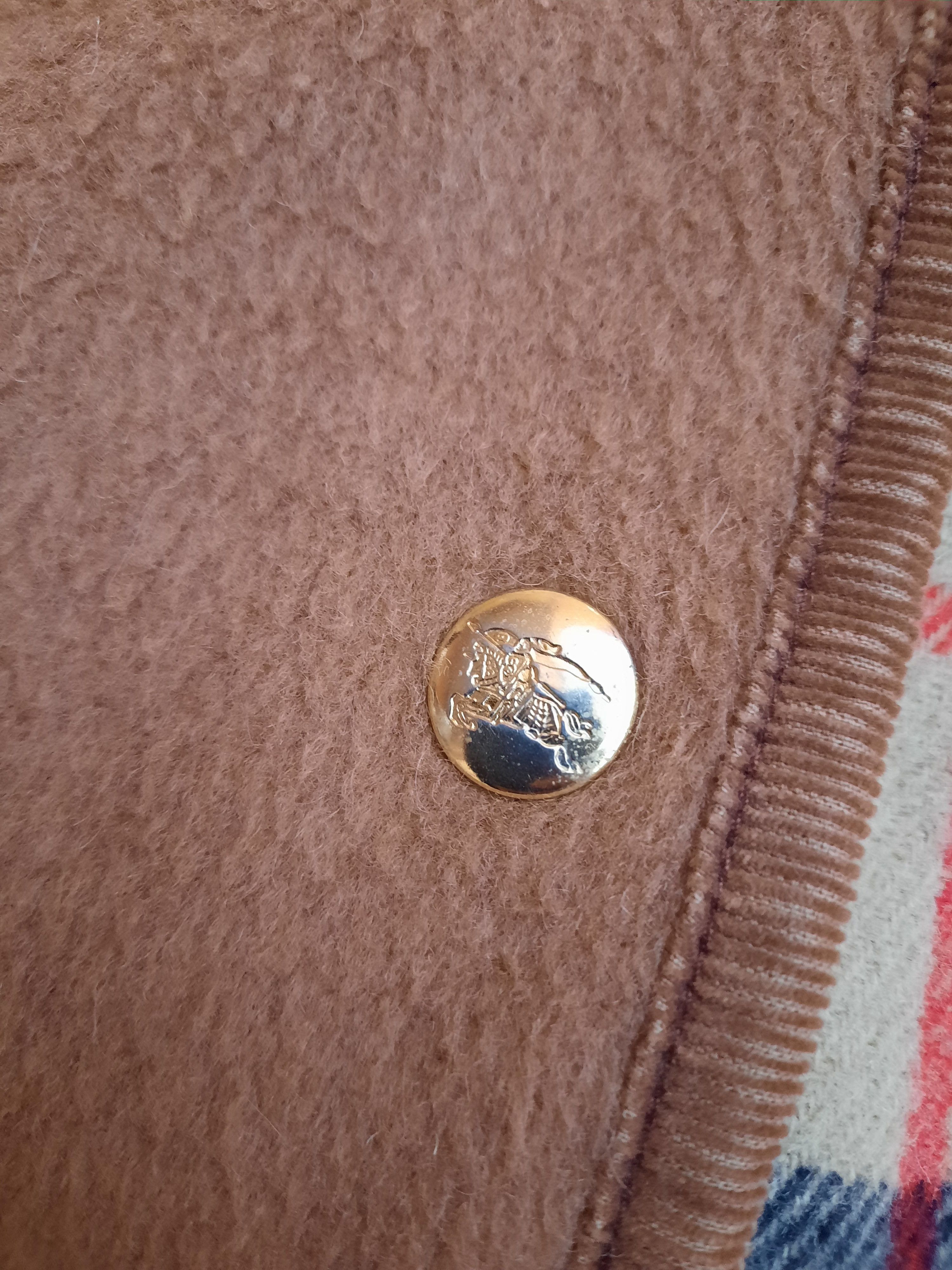 Burberry 90s Burberrys Wool Hooded Camel Coat Nova Check Lining Size US L / EU 52-54 / 3 - 10 Thumbnail