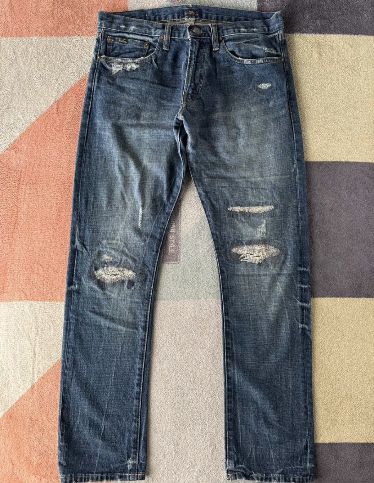 Polo Ralph Lauren Ralph Lauren Polo Distressed Patchwork Jeans K22 Size US 32 / EU 48 - 1 Thumbnail