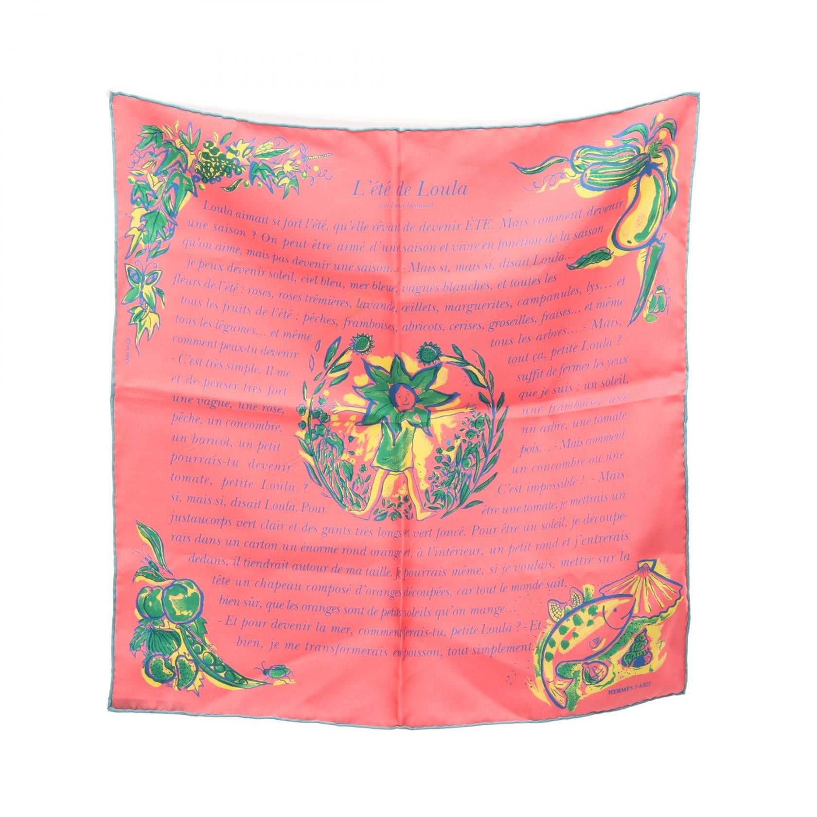 Hermes Hermes Hermes Lete de Loula Silk Scarf Textile Scarf DUTY FREE for USA Size ONE SIZE - 1 Thumbnail