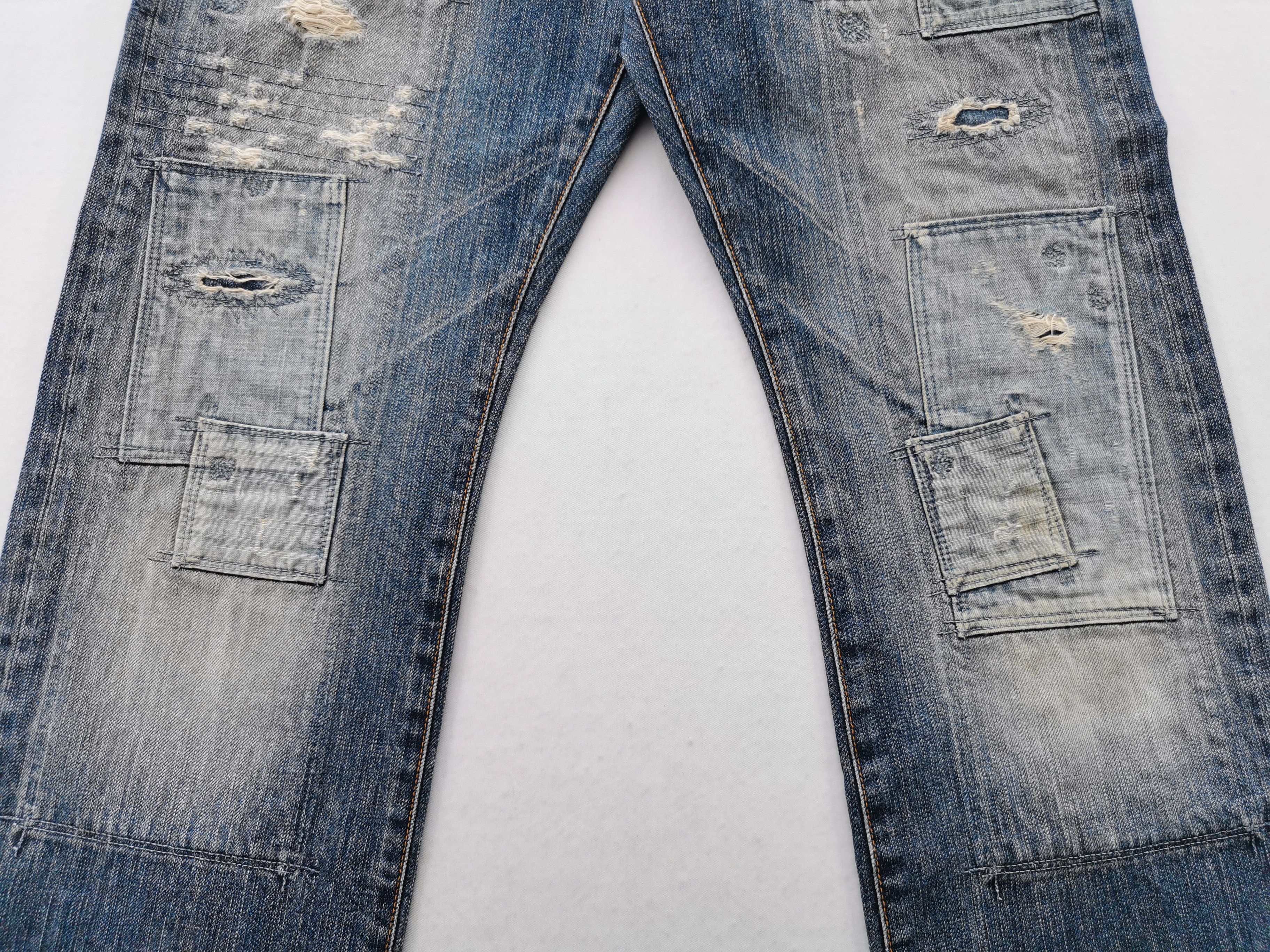 Vintage Distressed Vintage 90's Bartack Selvedge Denim Size M Size US 33 - 7 Thumbnail