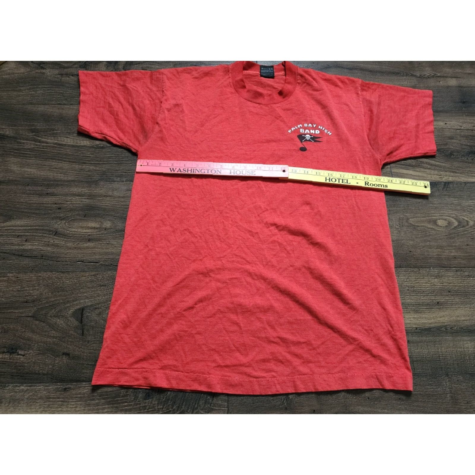 Fruit Of The Loom VTG Palm Bay Pirates Marching Band T Shirt Mens L Double Sided Single Stitch Size US L / EU 52-54 / 3 - 2 Thumbnail