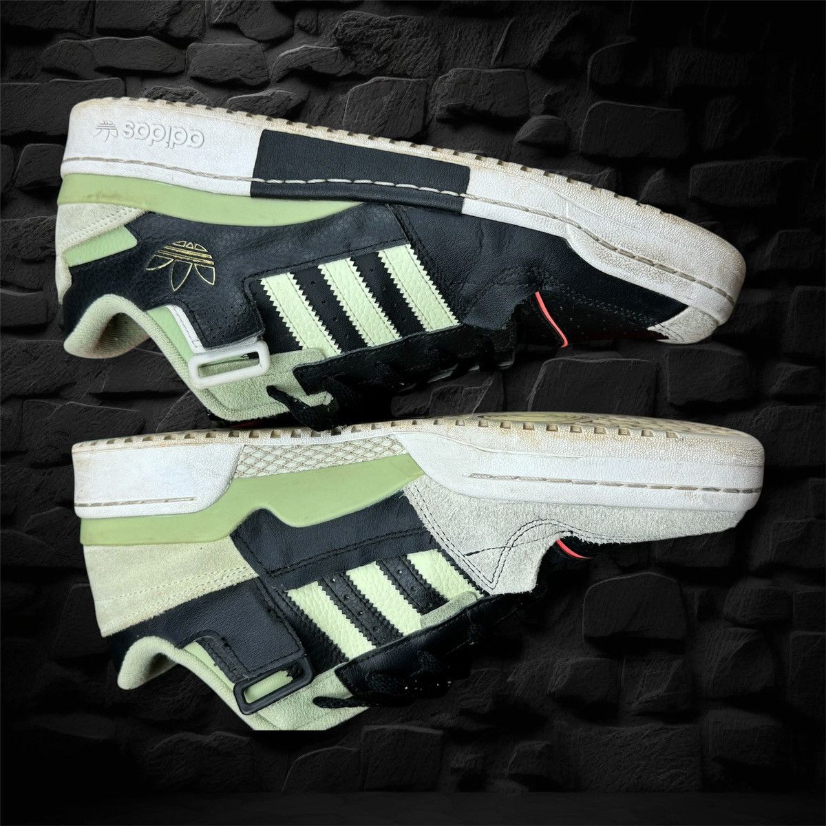 Adidas Adidas Forum Exhibit Low Black Almost Lime Size US 10.5 / EU 43-44 - 4 Thumbnail