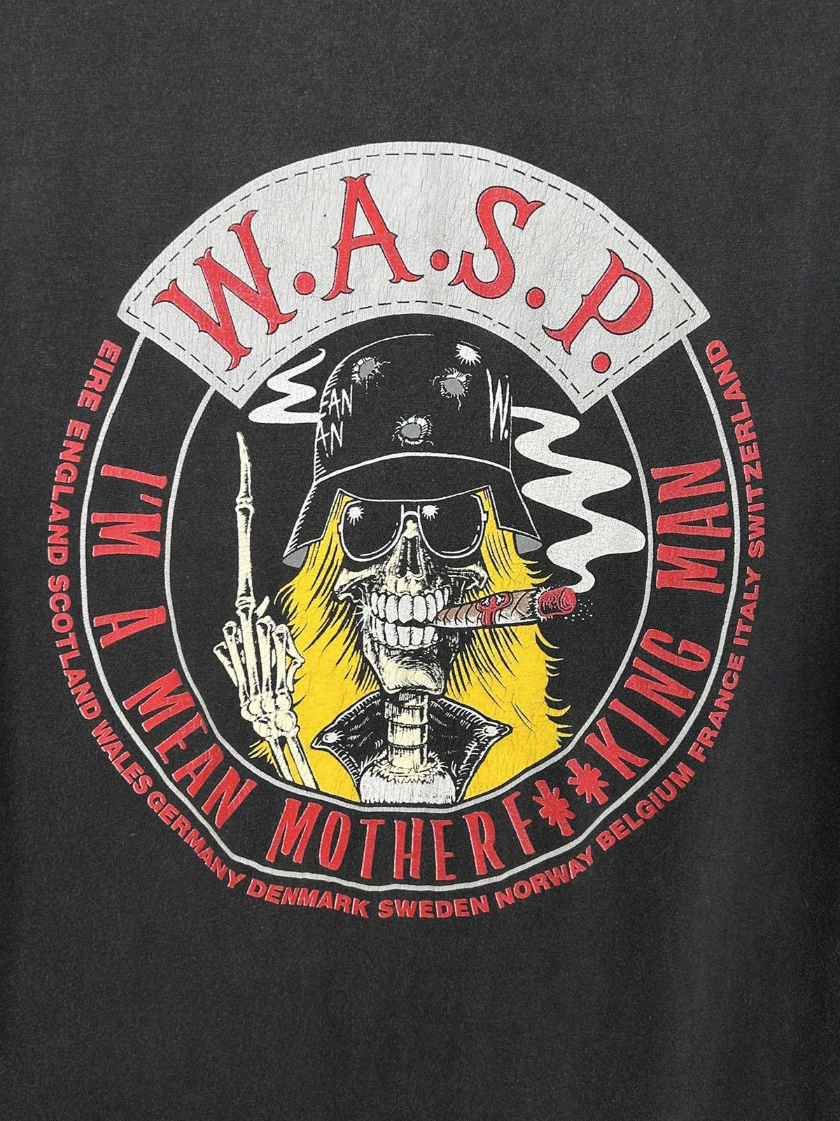 Band Tees × Vintage 80s Vintage WASP 1989 4 Animal Motherfucking Man T-Shirt Size US L / EU 52-54 / 3 - 9 Thumbnail