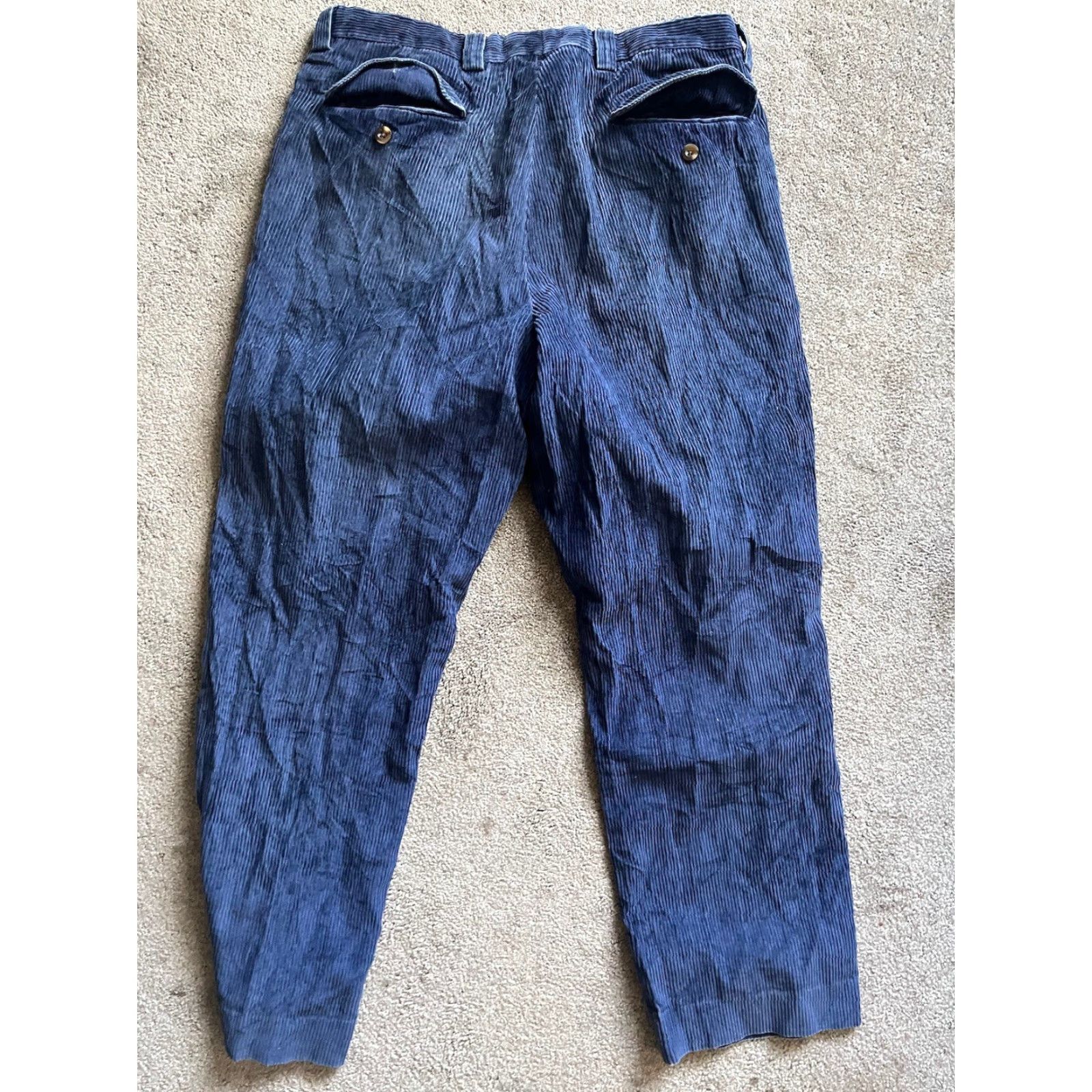 Vintage VINTAGE LL Bean Corduroy Pants Mens 32x29 Blue Chino Straight Leg 90s Size US 32 / EU 48 - 3 Thumbnail