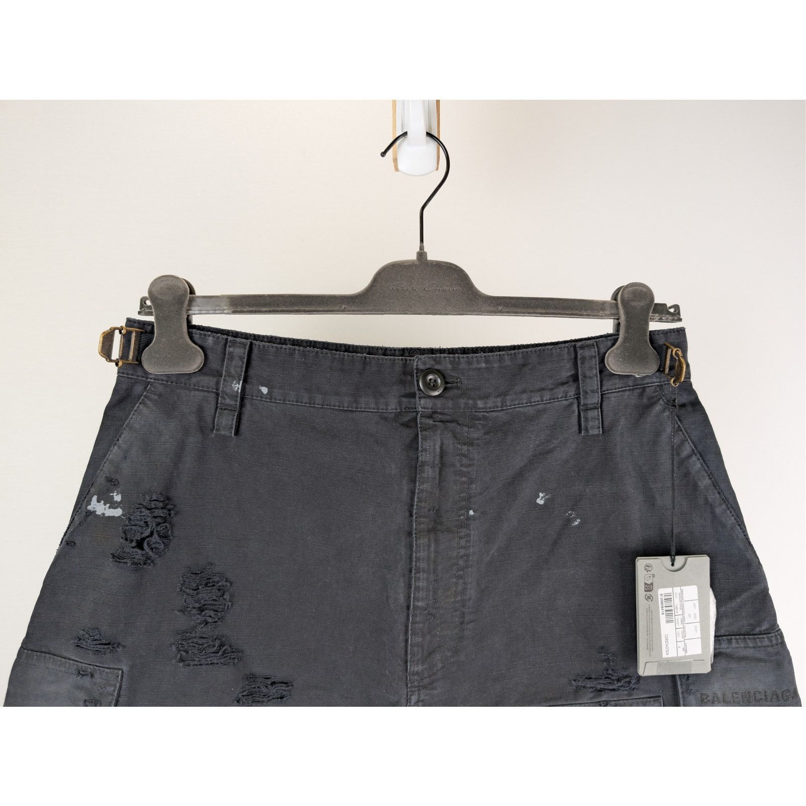 Balenciaga o1rshd1 Cotton Ripstop Shorts in Black Size US 30 / EU 46 - 3 Thumbnail